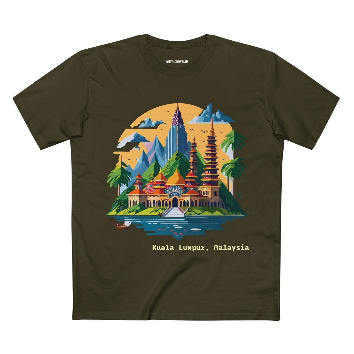 Kuala Lumpur Malaysia skyline illustration T-Shirt | Travel souvenir tee