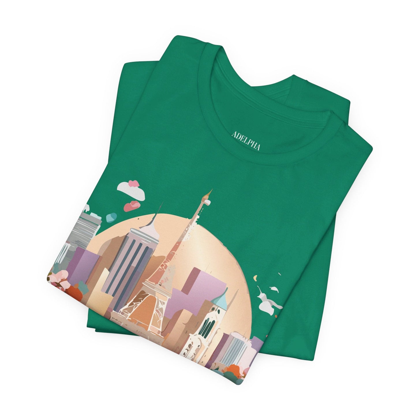 Adelpha Paris Graphic Tee Unisex Short Sleeve Shirt With Vintage Art Design Apparel