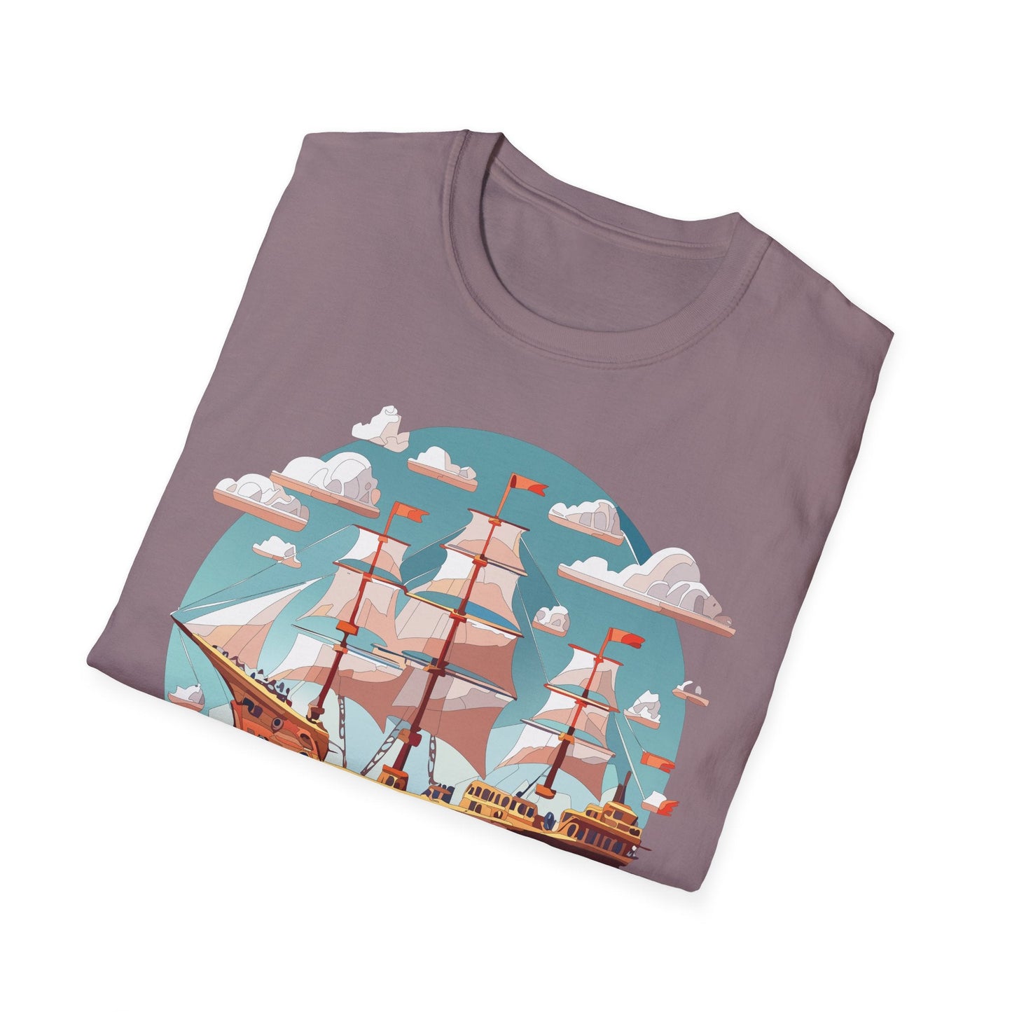 Unisex Ship Frigate Vessel T Shirt Softstyle 64000 Cotton Tee Ultimate Everyday Comfort