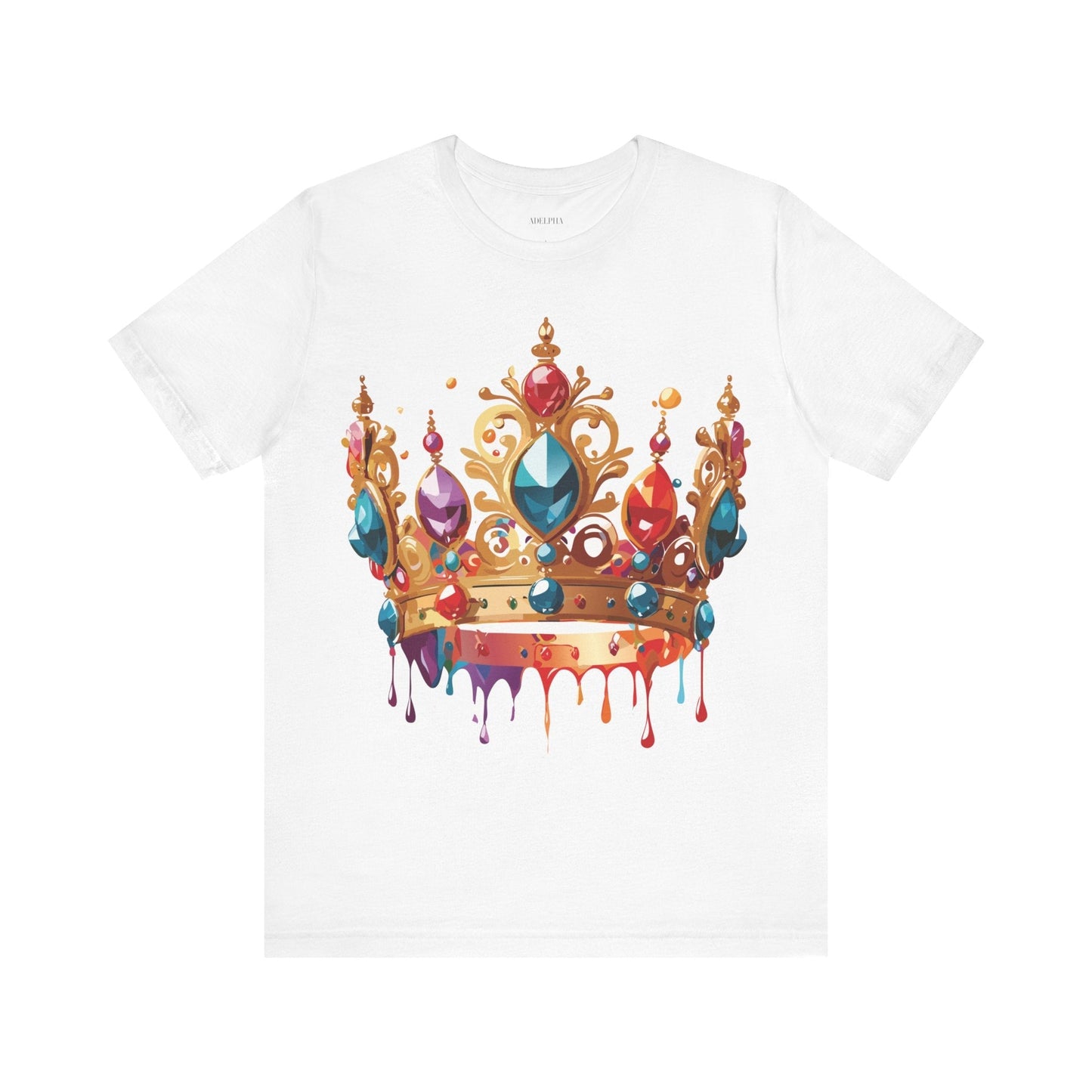 Adelpha Vintage Inspired Graphic Tee Crown Shirt Unisex Short Sleeve Art Design Edition