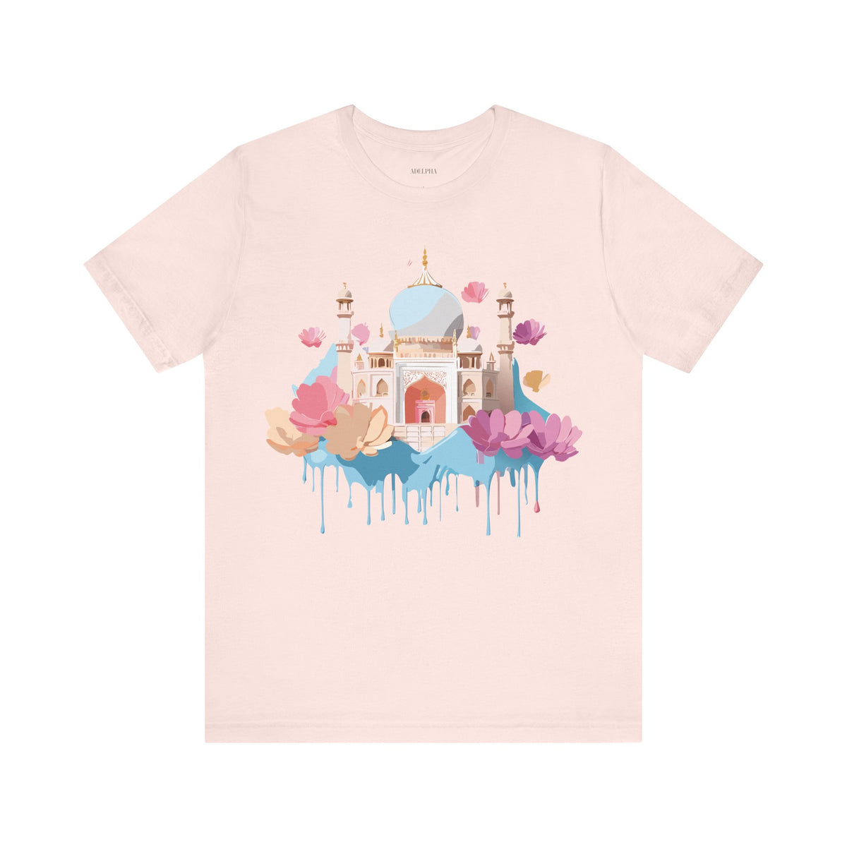 Unisex Cotton Bella+Canvas Tee with Taj Mahal