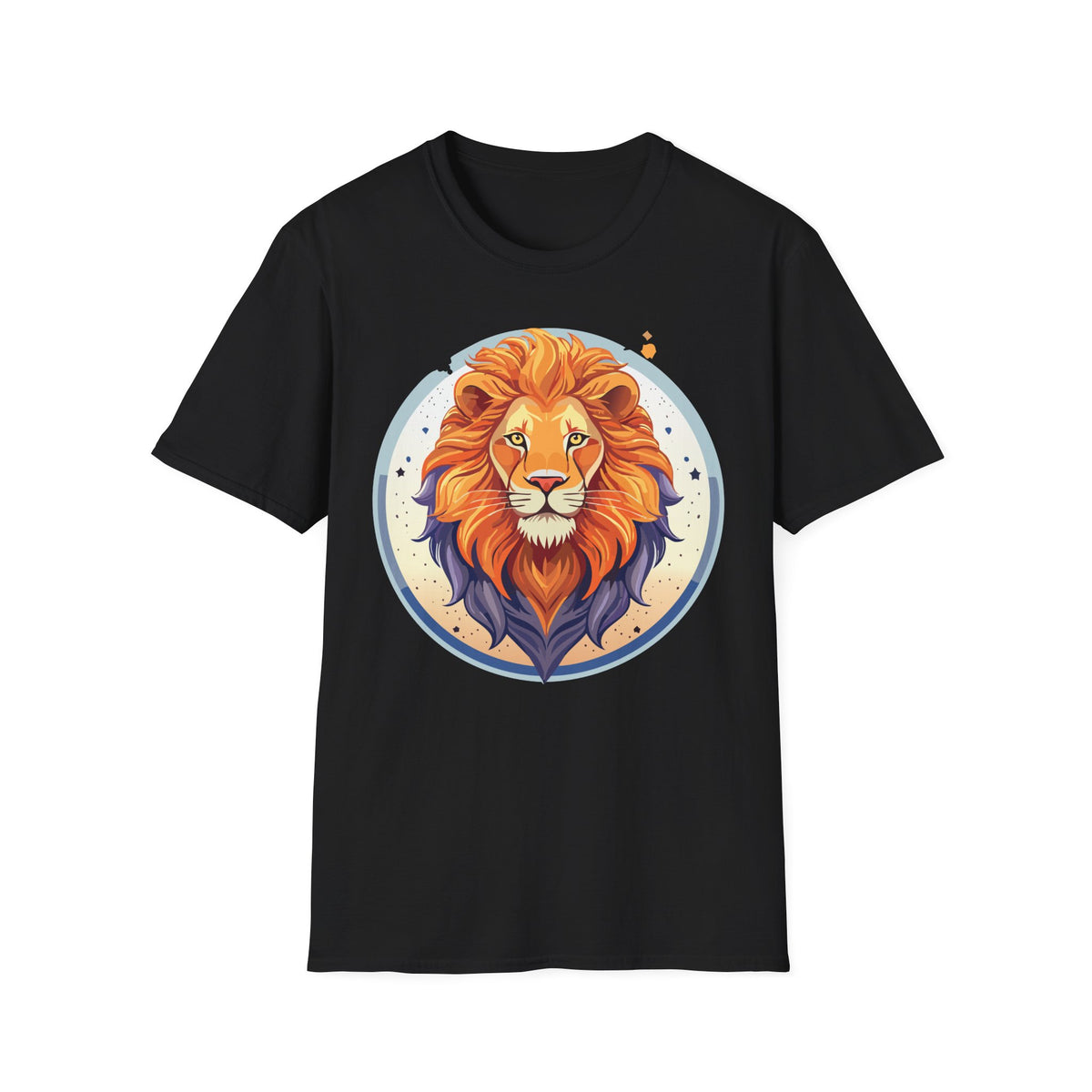 Majestic Lion Portrait T-Shirt | Colorful Retro Lion Graphic Tee
