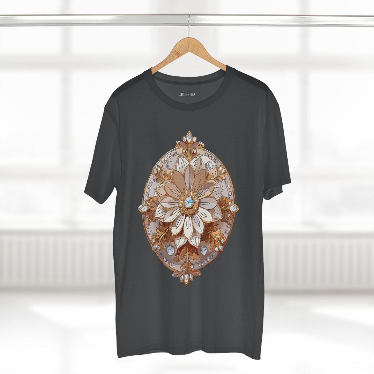 Floral Graphic T-Shirt Unisex 100 Cotton Art Design with Antique Flowers Tee 12