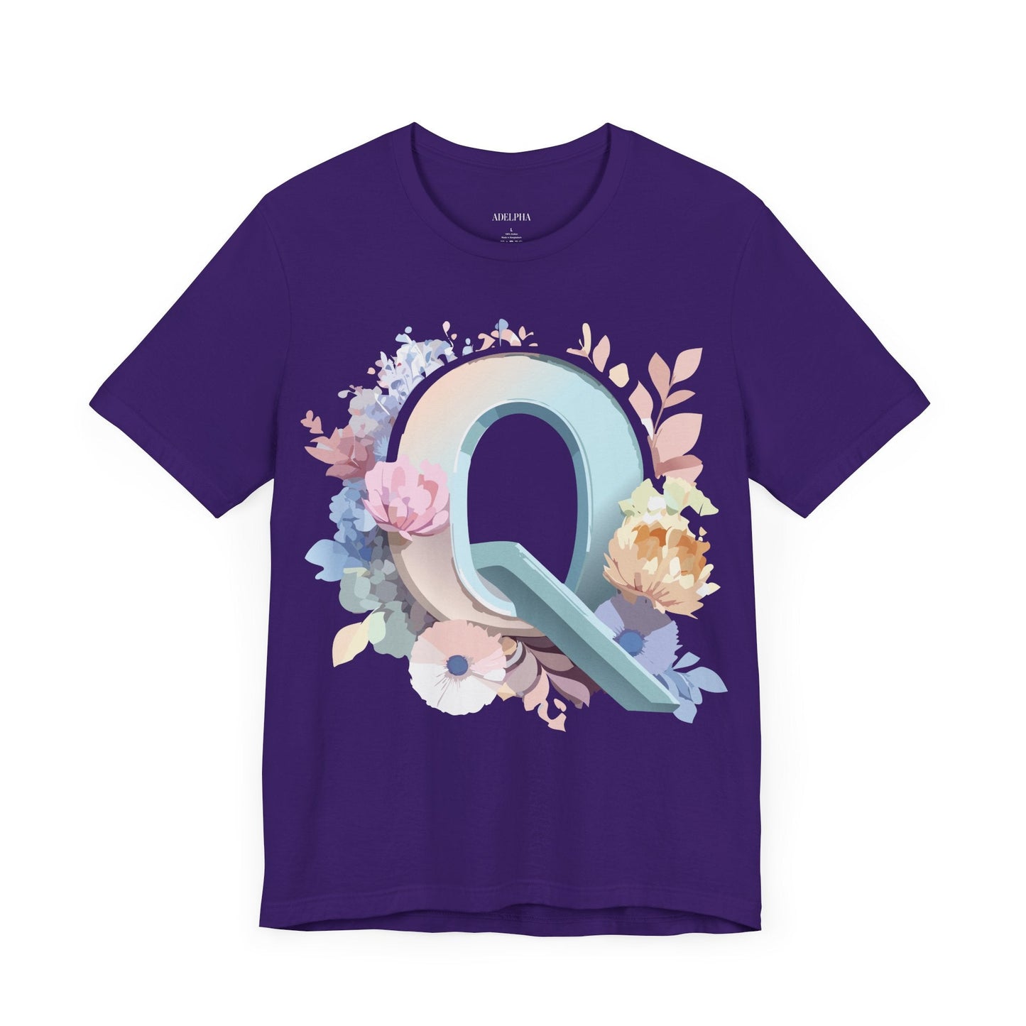 Letter Q Shirt Unisex Graphic Tee With Vintage Inspired Artwork By Adelpha Premium Quality