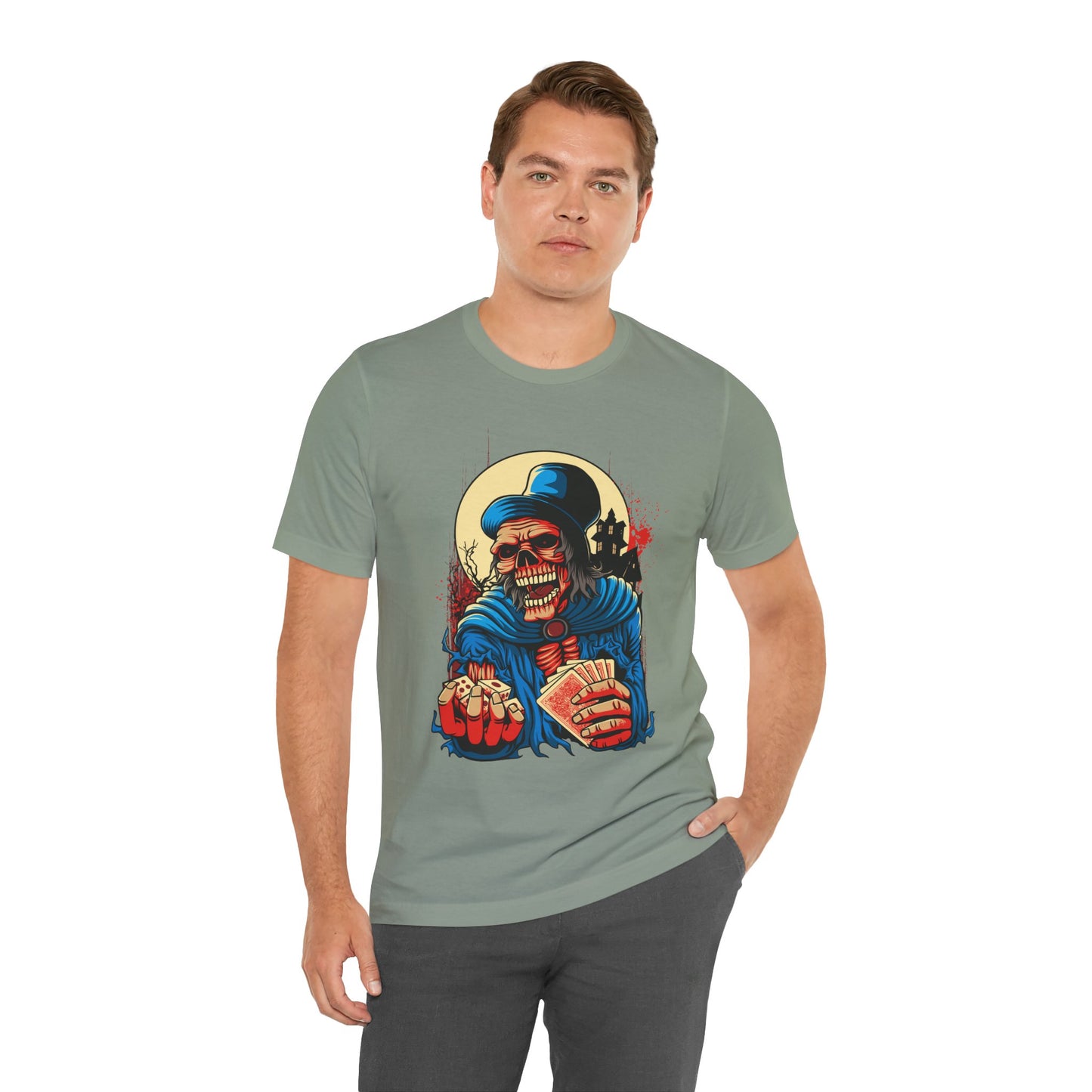 Skull Graphic Design Tee, Skull Shirt, Vintage Tees, Art Design T-Shirt, Graphic Tee, Art Shirts - 1