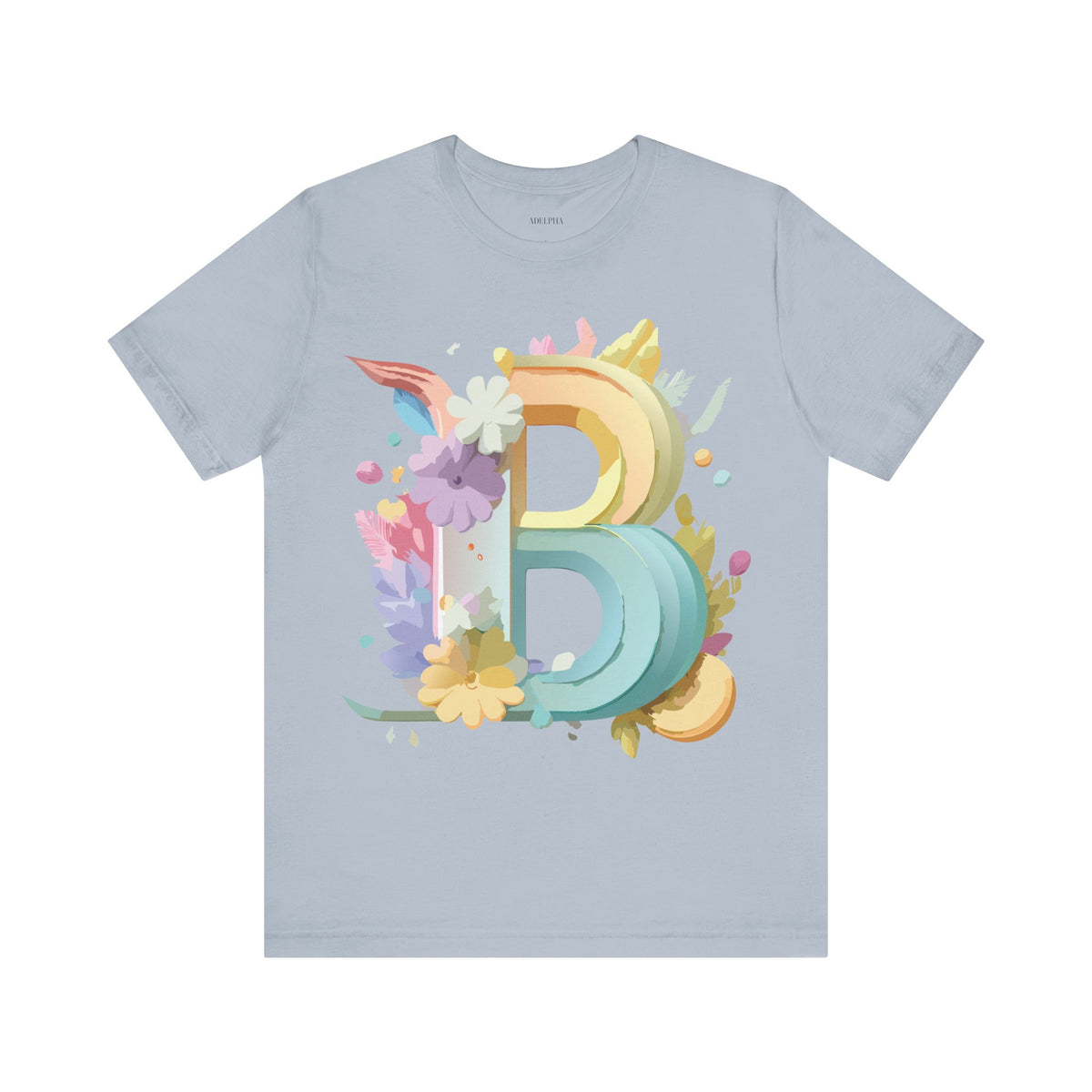 Letter B Graphic Unisex Cotton Bella+Canvas Tee with Art Letter Design
