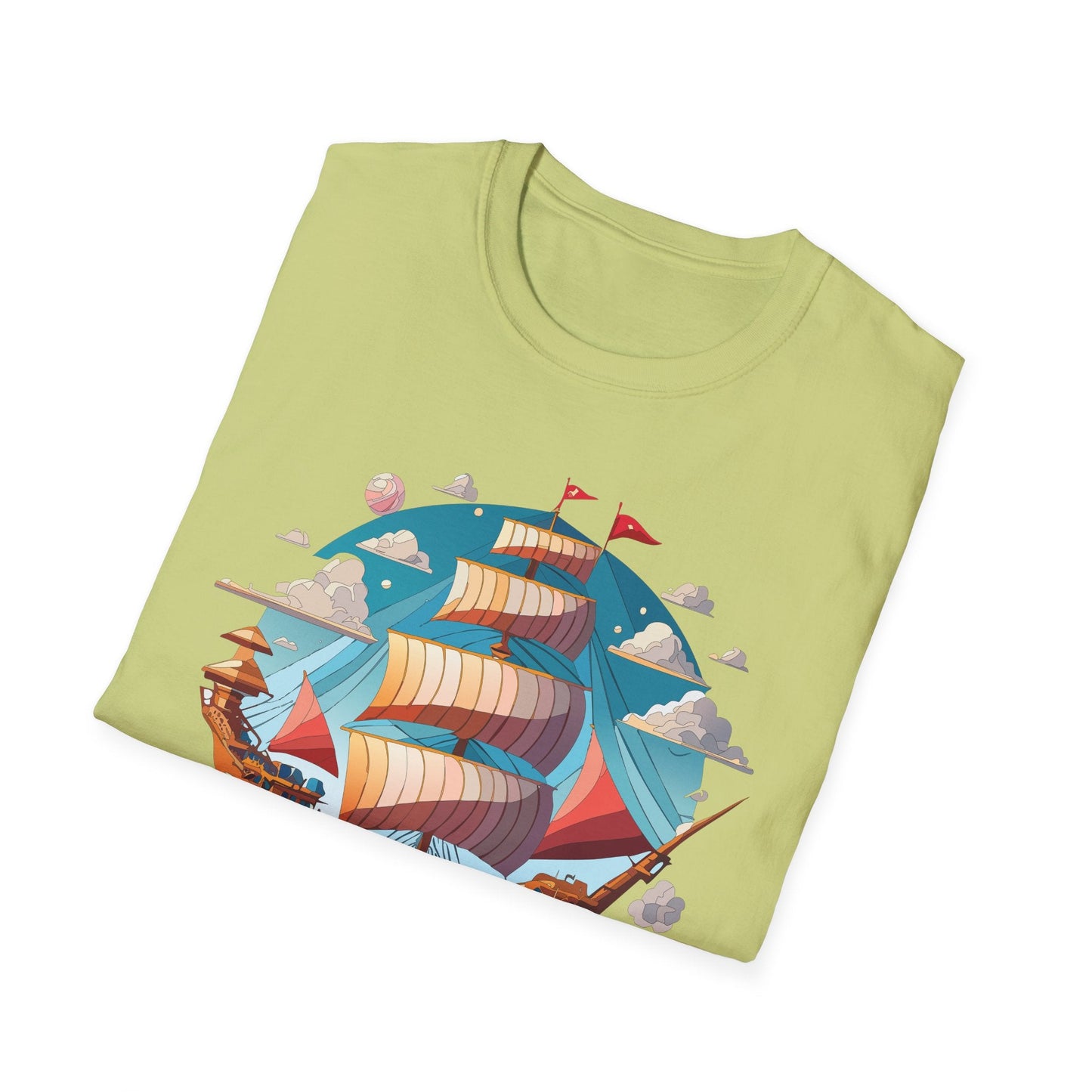 Ship T Shirts Frigate T Shirts Vessel Tee Shirt Unisex Softstyle Cotton Tee Gildan Softstyle 64000