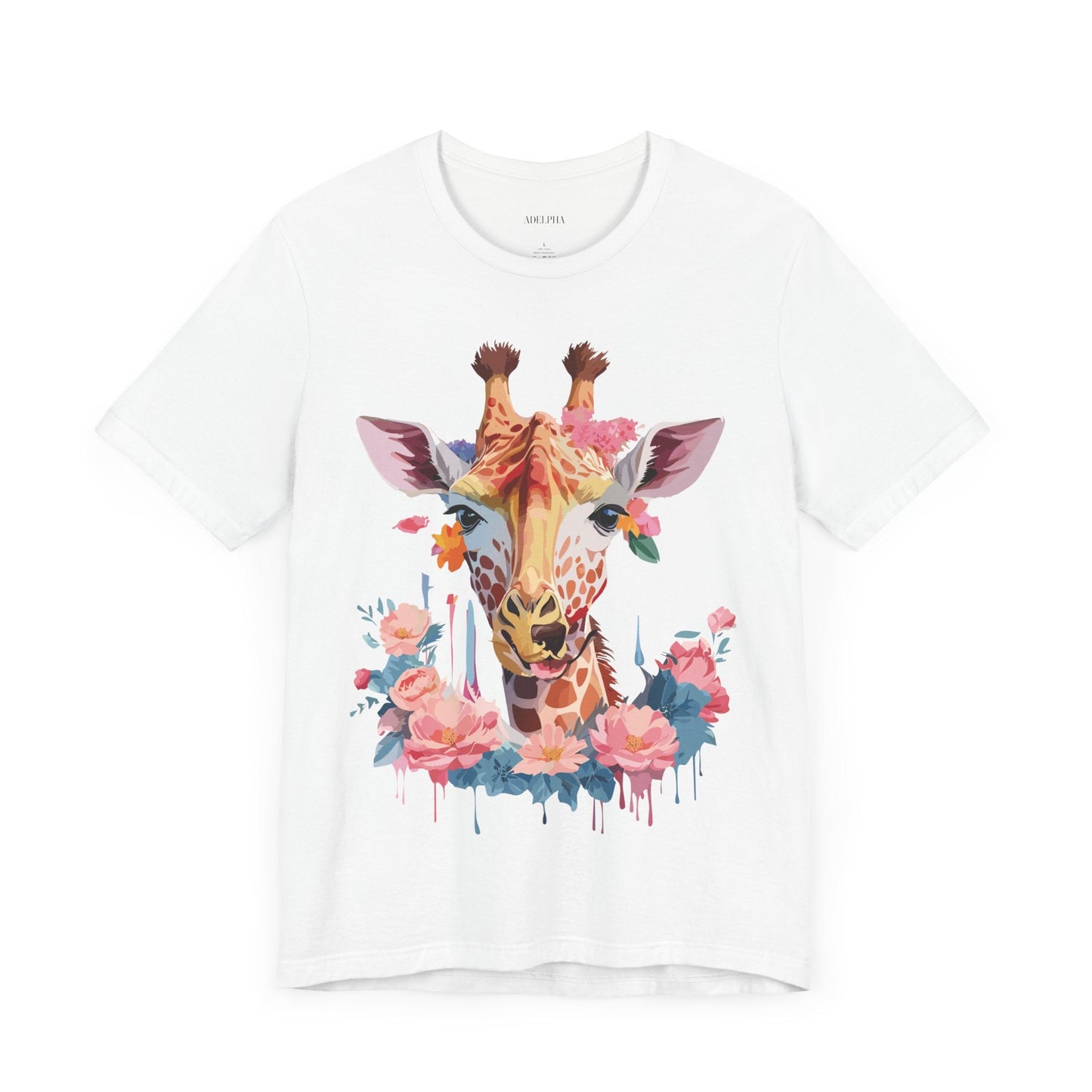 Giraffe Graphic Unisex 100 Cotton Vintage Animal Art T-Shirt 2