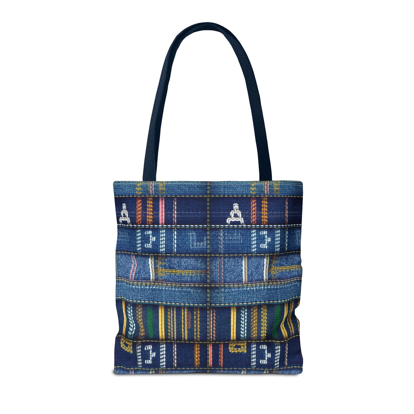Denim Fabric Imitation Print Unisex Canvas Bag Poly Spun 3 Sizes Tote Bag 187