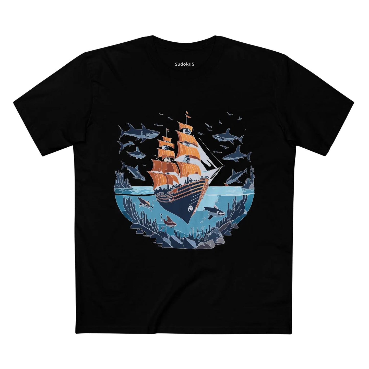 Ocean Coast Graphic Unisex 100 Cotton Staple Tee 30