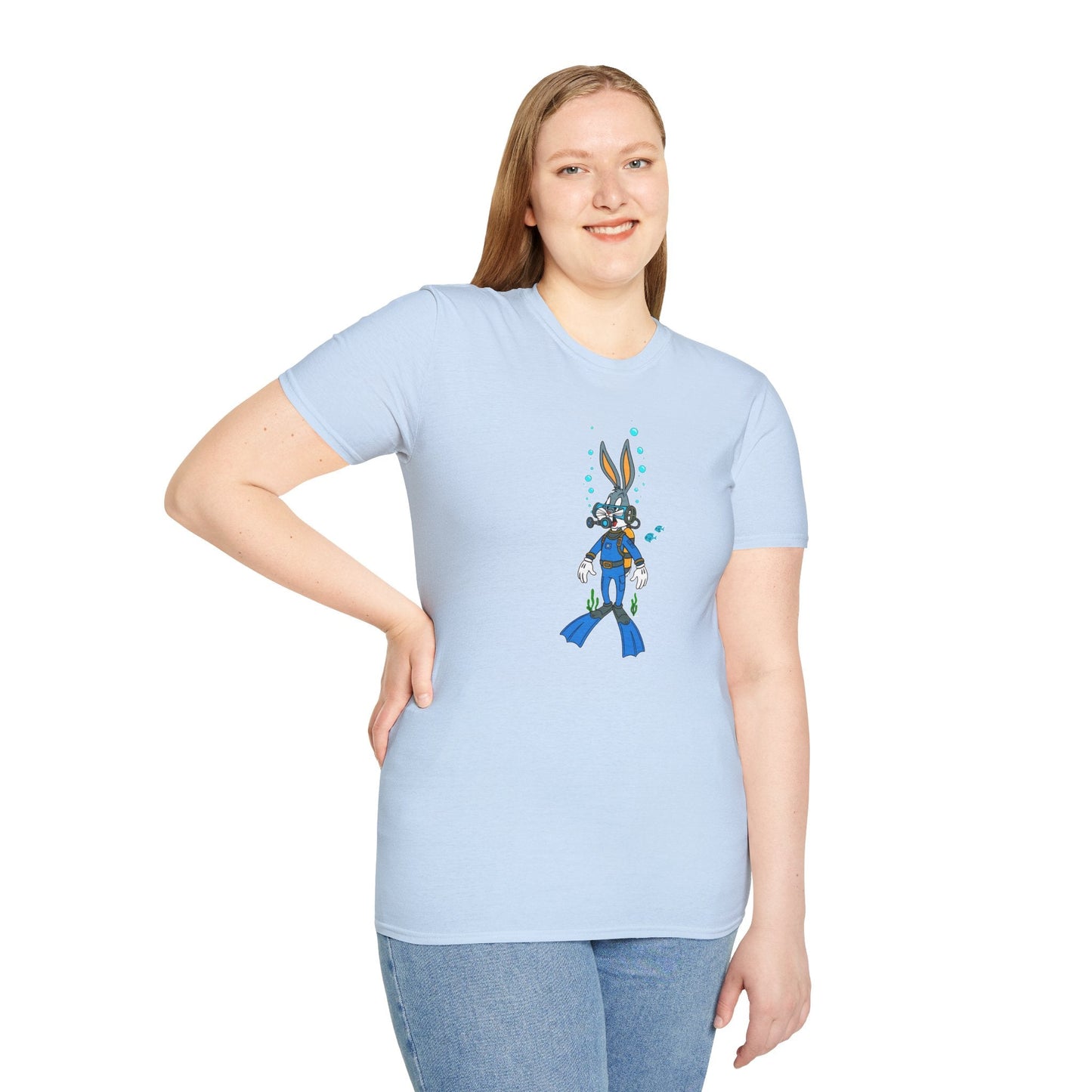 Bugs Bunny Animation Shirt Unisex T Shirt Cartoon Design Tee 100 Percent Cotton Gildan Softstyle