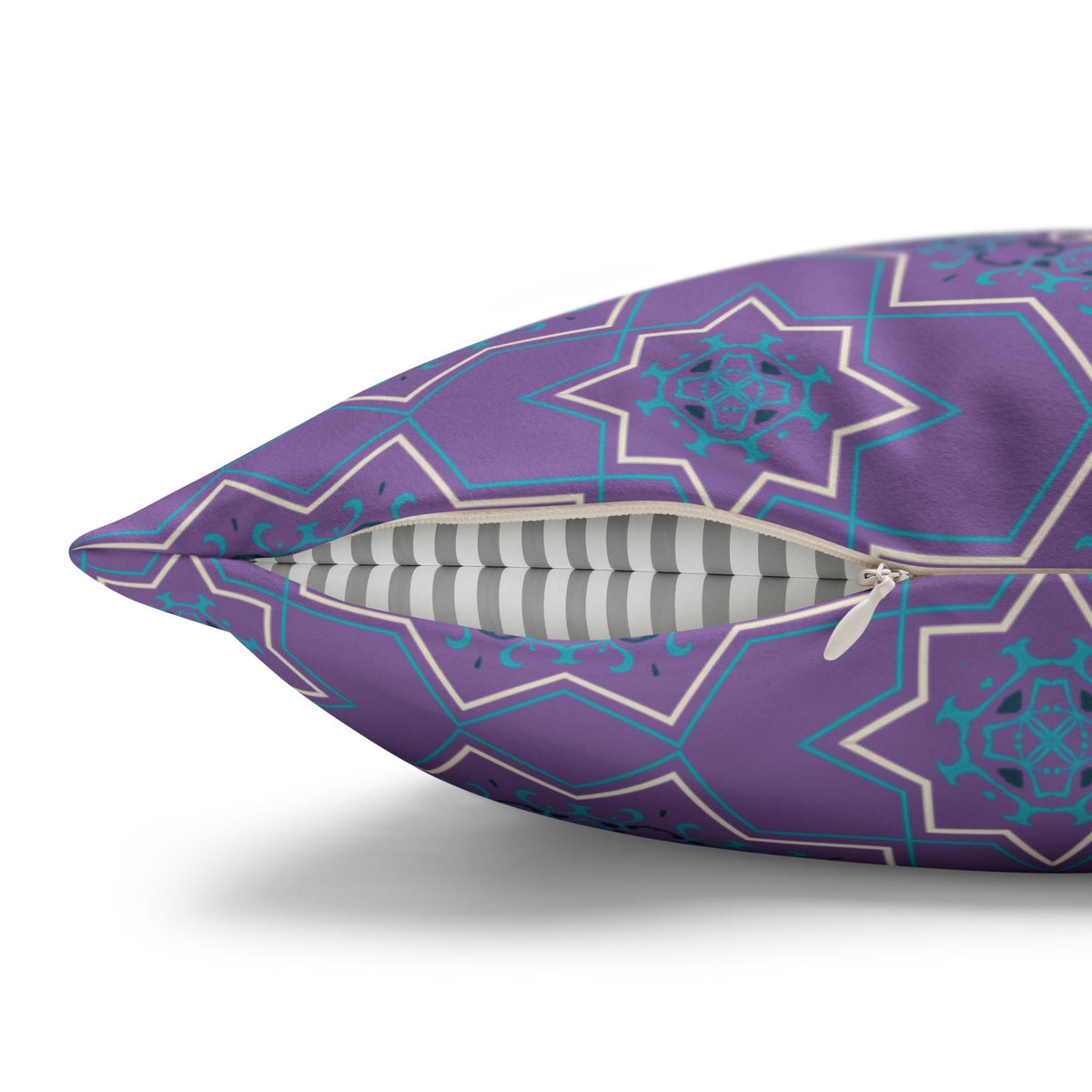 Ornament Print Pillowcase 100 Faux Suede Cover - 4 sizes: 14"-16"-18"-20" - Pillow Not Included