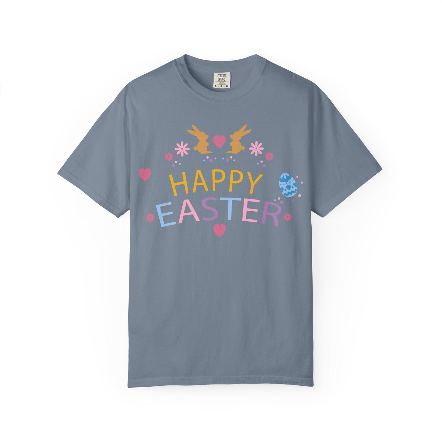 Easter Bunny Heart T-Shirt, Tee Shirt with Easter Signature, T Shirt with Easter Prints, Tee Shirt with Easter Design 2