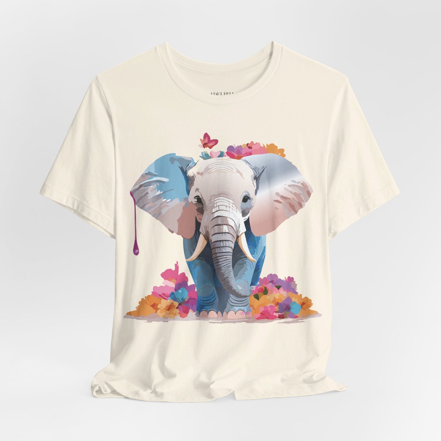 Elephant Graphic Unisex 100 Cotton Jersey Vintage Art Design Tee 5