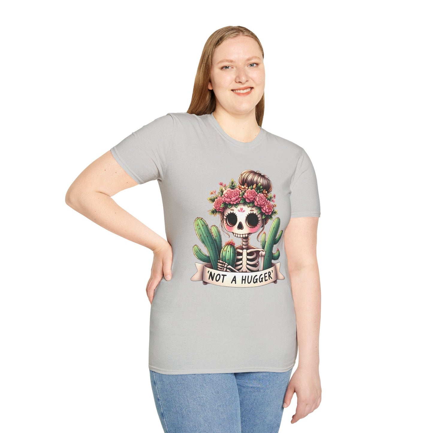 Skull Tee Shirt Unisex Skeleton Design Softstyle Cotton Tee Light Breathable Comfort Gildan 64000