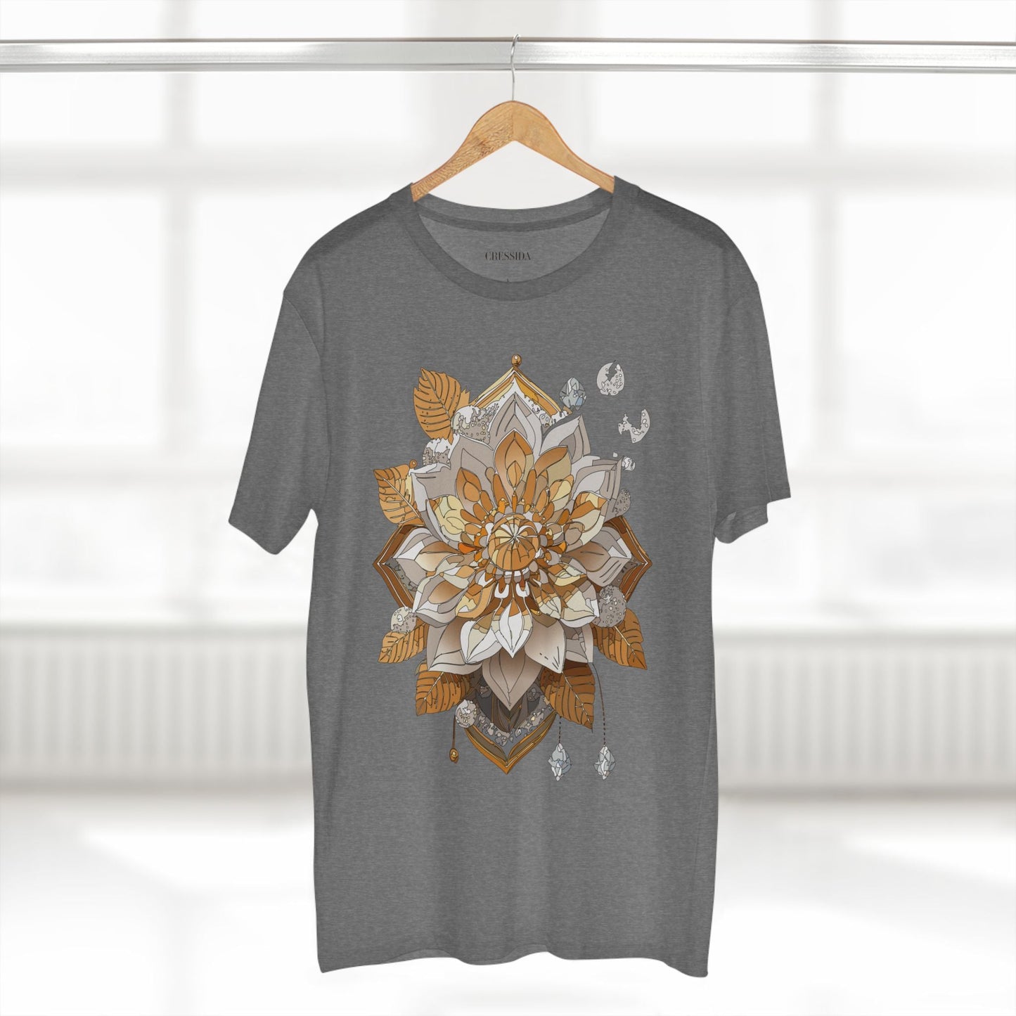 Floral Graphic T-Shirt Unisex 100 Cotton Art Design with Antique Flowers Tee 8