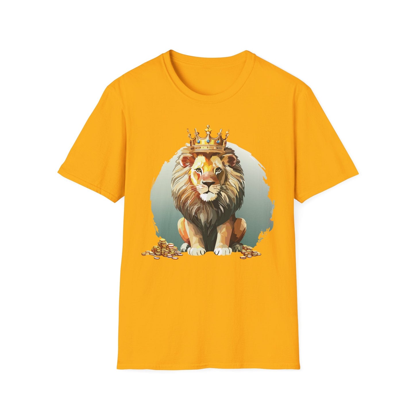 Unisex Lion Shirt Animal Tee Softstyle Gildan 64000 100 Percent Cotton Tee