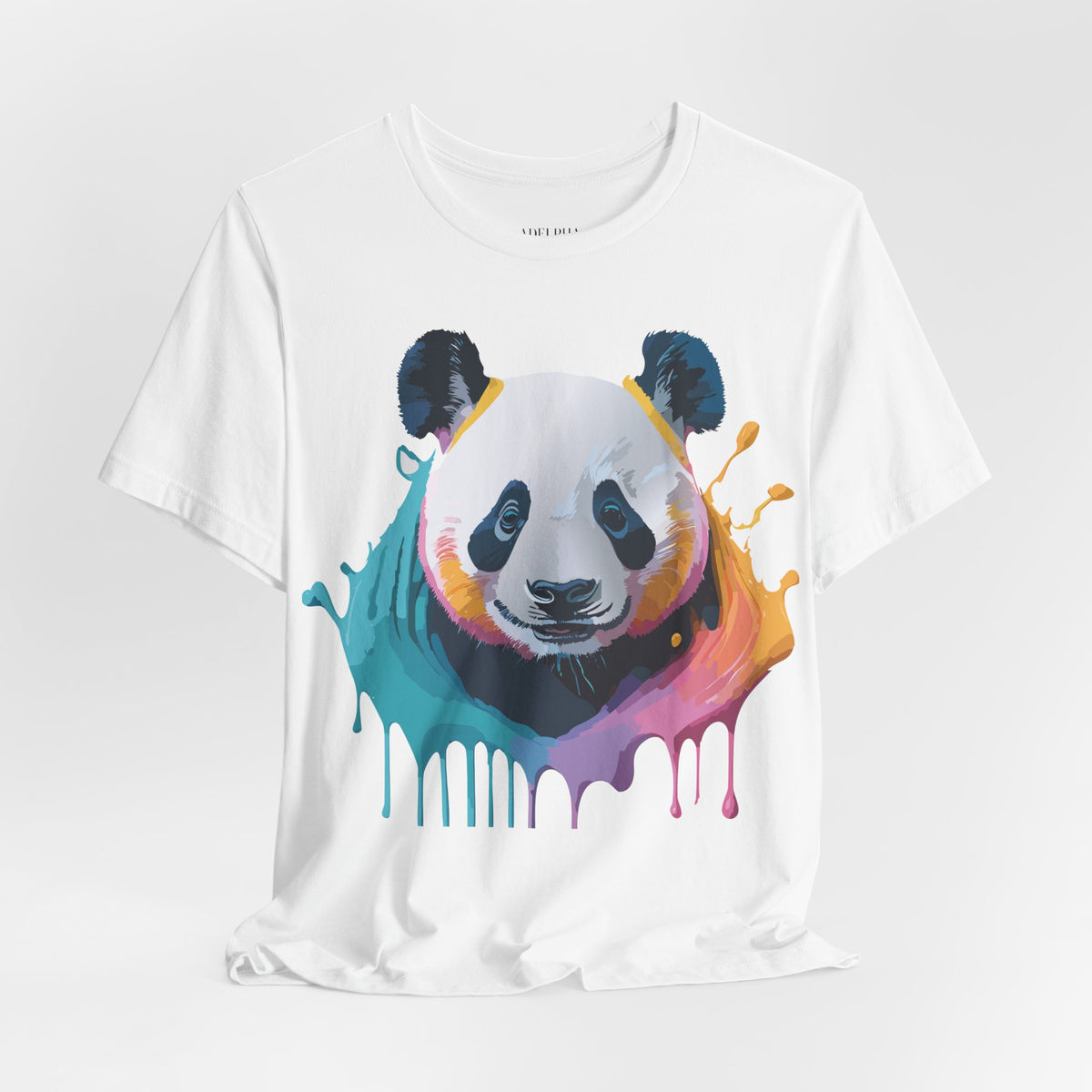 Panda Graphic Unisex Cotton Bella+Canvas Tee with Art Animal Design e148