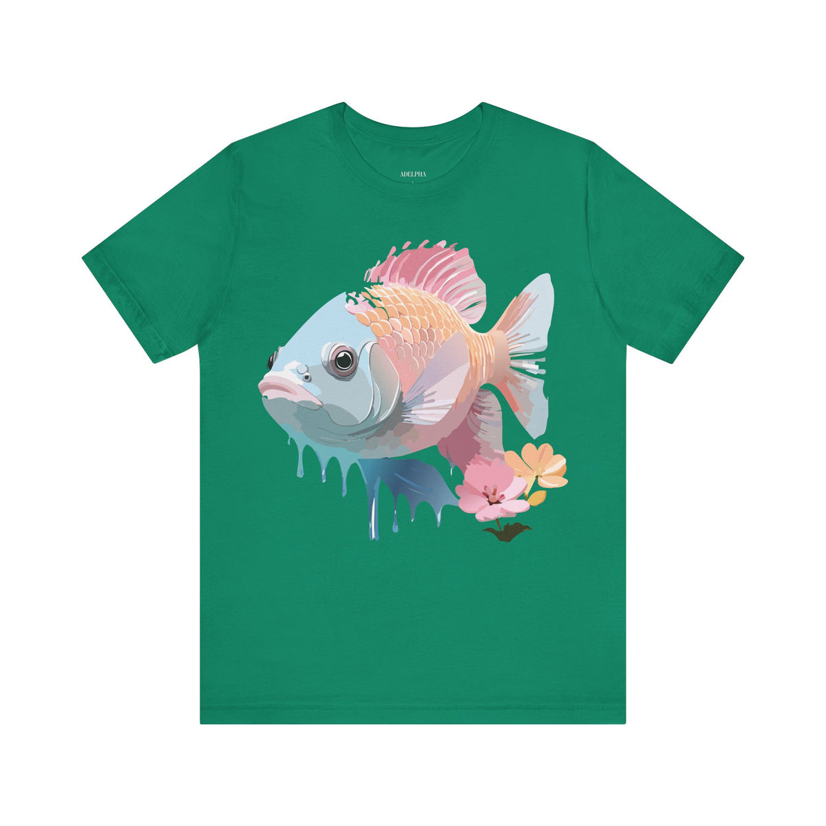Fish Graphic Design Tee Bella+Canvas Unisex 100 Cotton Tee Shirt a104