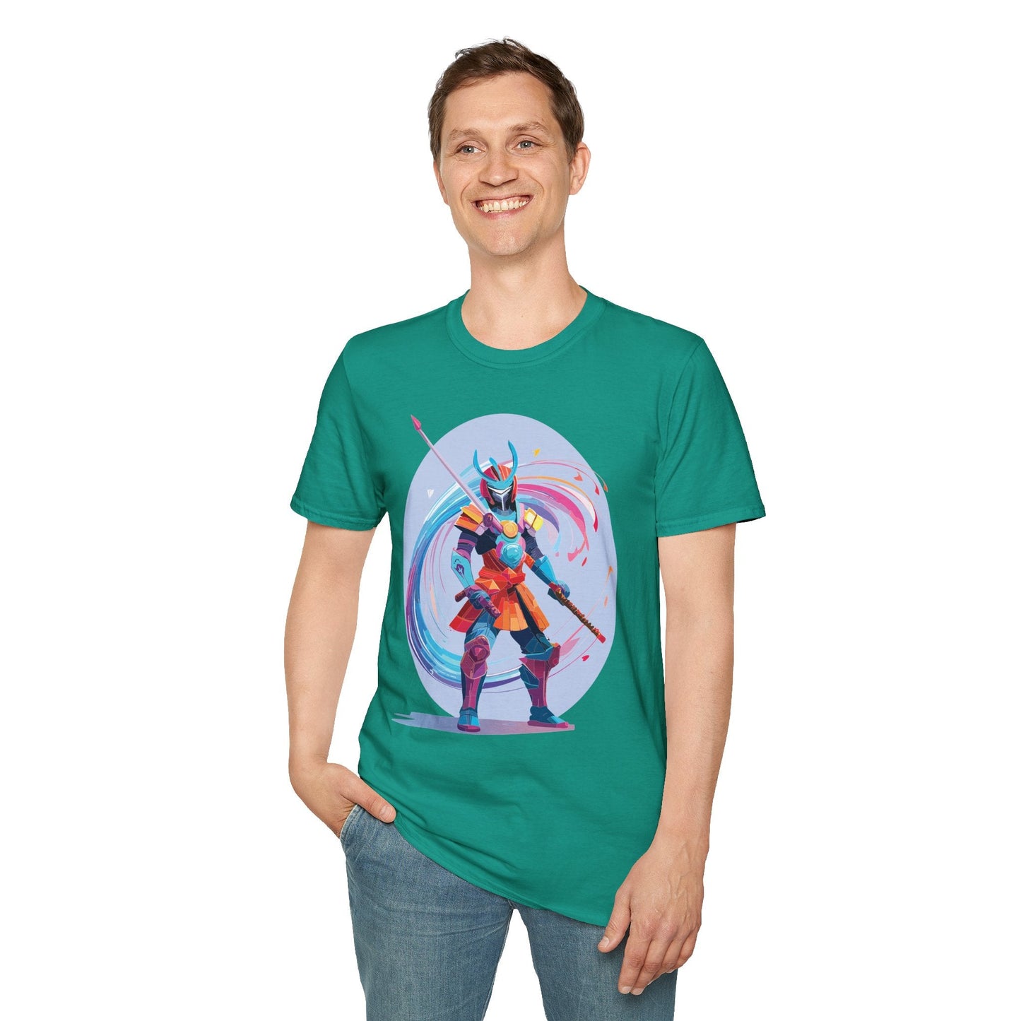Samurai Shirt Unisex Gildan Softstyle Tee 100 Percent Ring Spun Cotton Samurai Design
