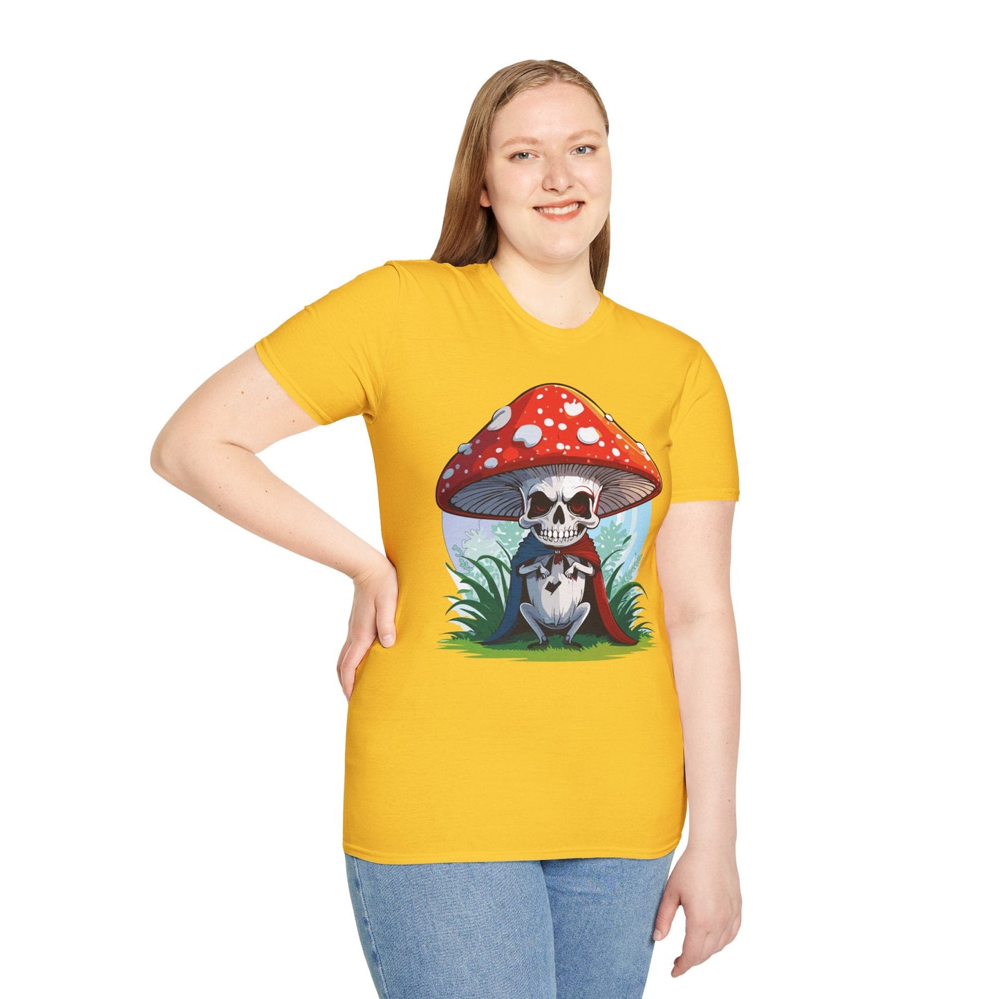 Mashroom Tee Shirt Unisex Gildan Softstyle Short Sleeve Cotton Tee With Funny Mashroom Graphic
