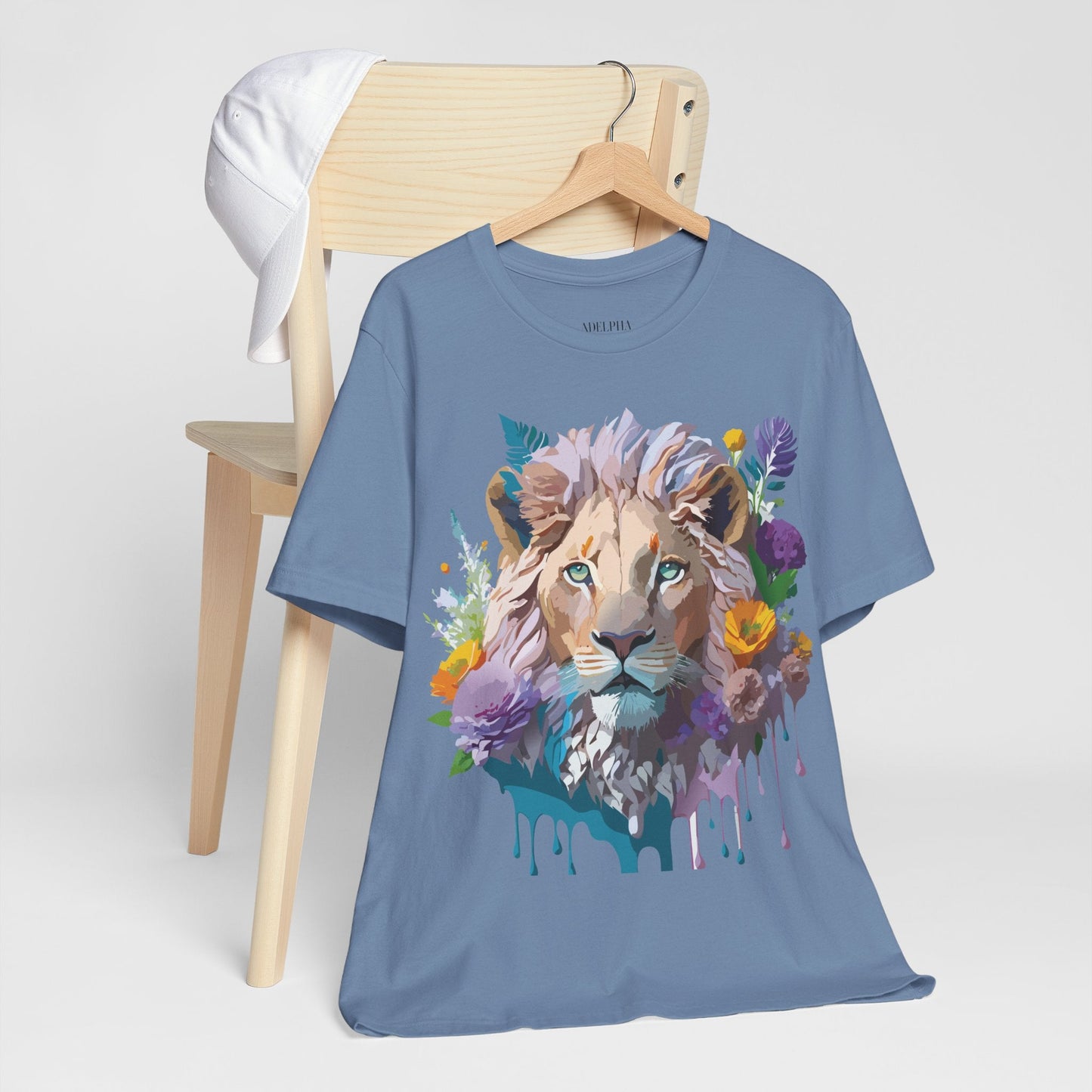 Lion Graphic Unisex 100 Cotton Vintage Animal Artwork Tee 3