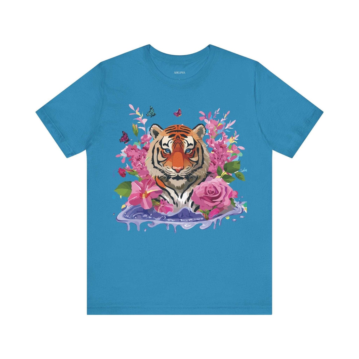 Tiger Graphic Unisex 100 Cotton Vintage Art with Animal Tee 11