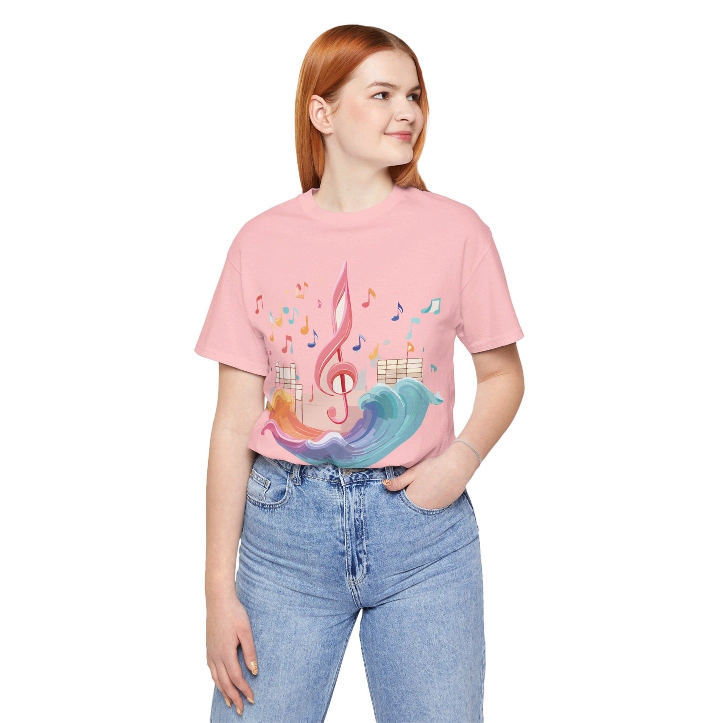 Music Graphic Unisex 100 Cotton Vintage Art with Musical Elements Tee 30