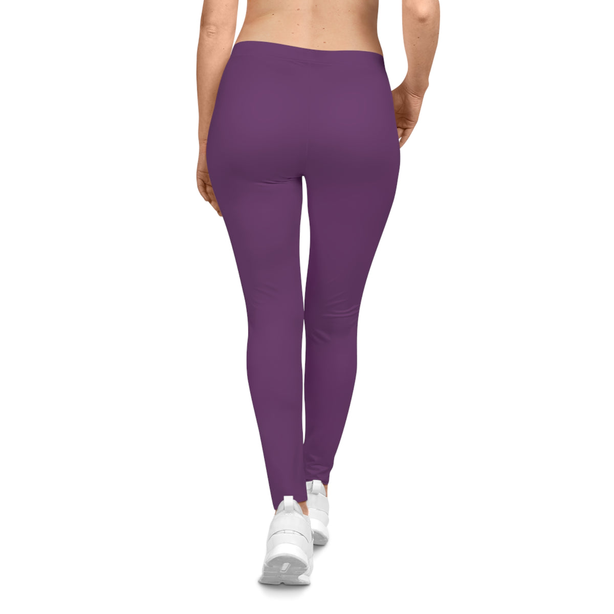 Velvet Purple Color Women's Poly-Span Casual Leggings XS-2XL