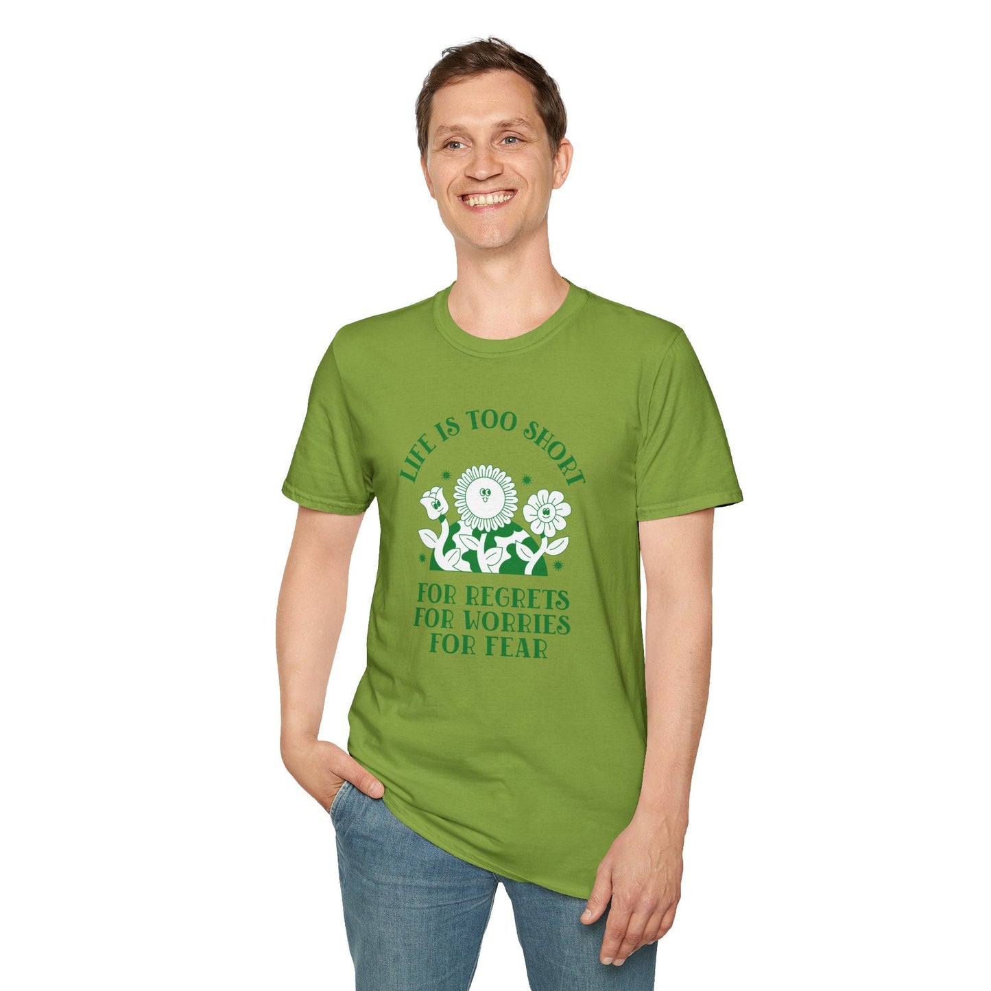 Positive Slogan T Shirts With Positive Words Tee Shirt Good Quotes Unisex Gildan Softstyle 64000 100 Percent Cotton