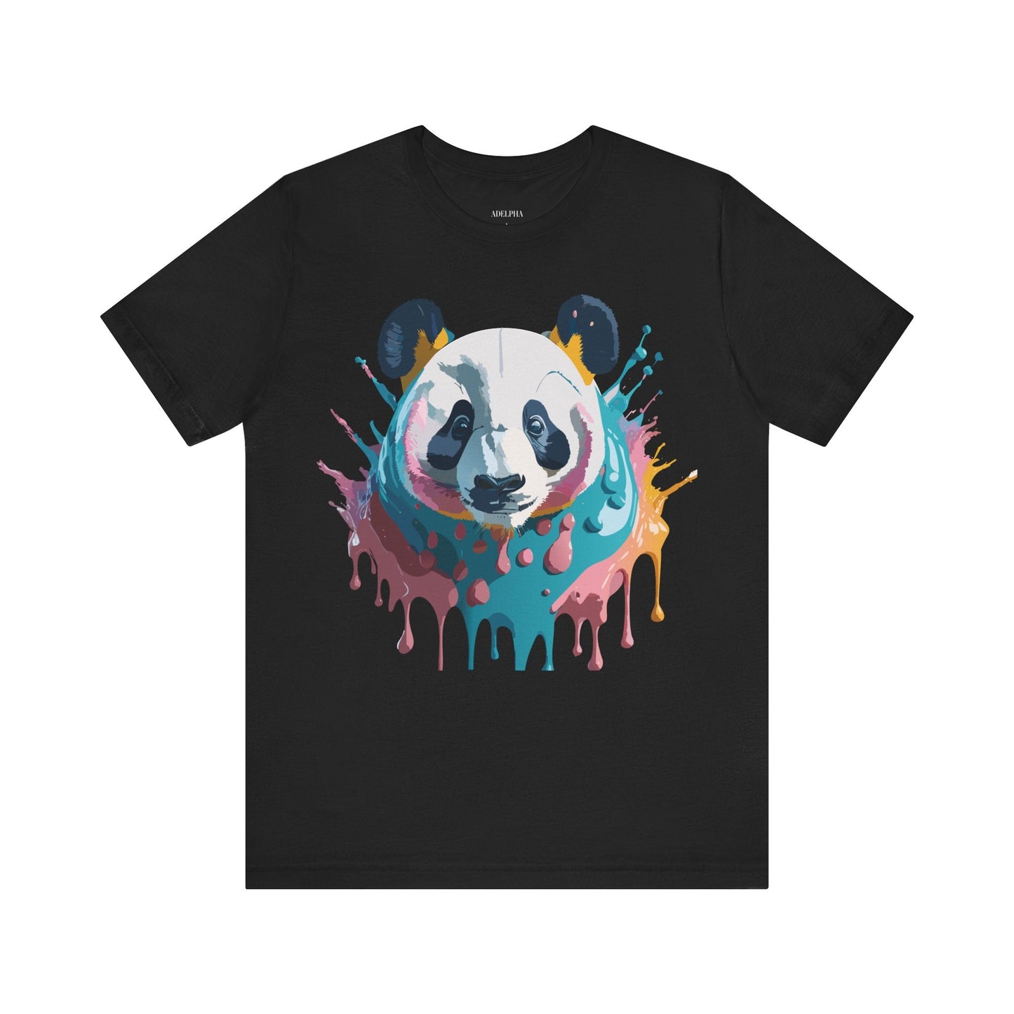 Panda Graphic Tee Unisex Short Sleeve Art Design By Adelpha Vintage Inspired Shirt