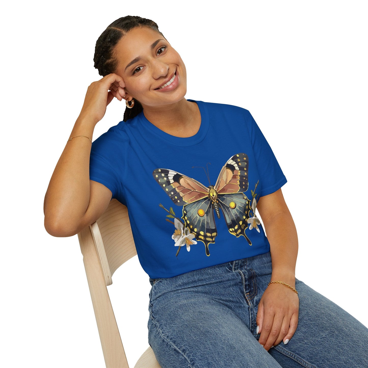 Butterfly Shirt Unisex Gildan Softstyle T Shirt Monarch Butterfly Tee 100 Percent Ring Spun Cotton