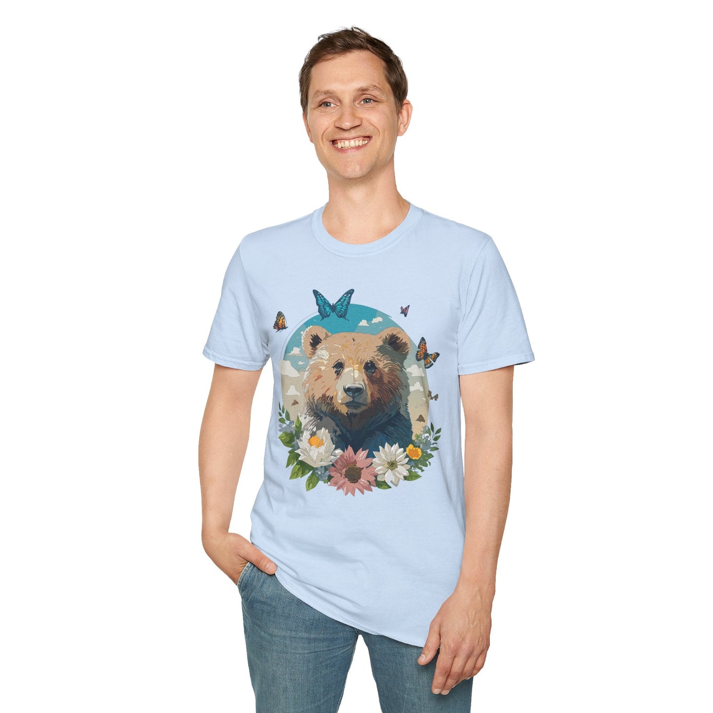 Bear Shirt Teddy Bear Tee Unisex Gildan Softstyle 100 Percent Ring Spun Cotton Tee