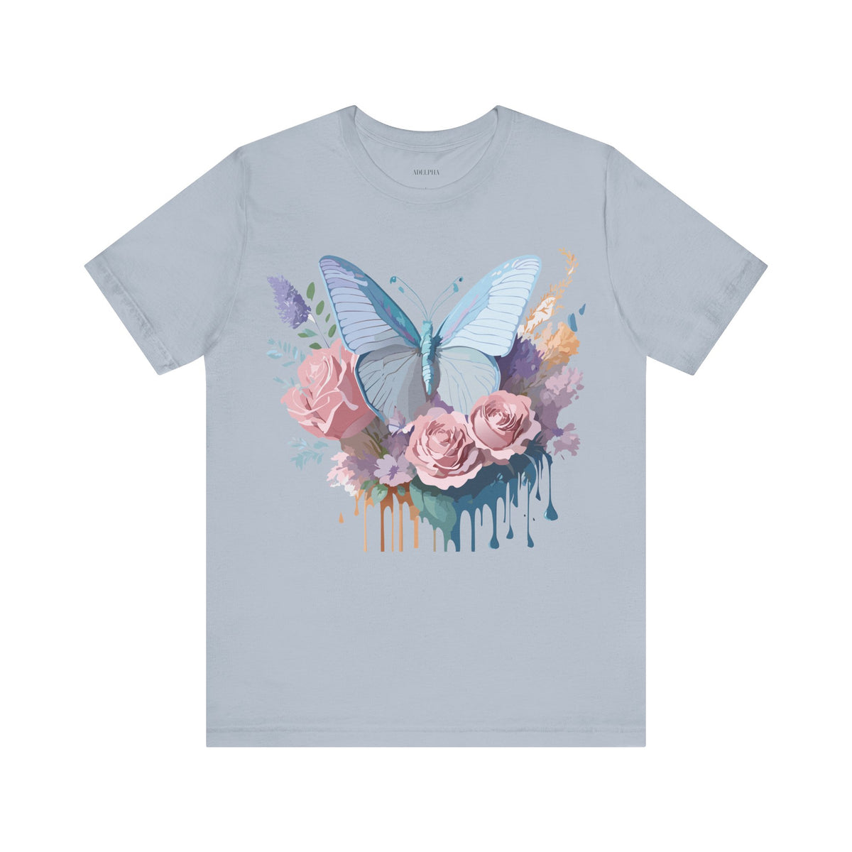 Butterfly Graphic Unisex Cotton Bella+Canvas Tee with Art Design n31