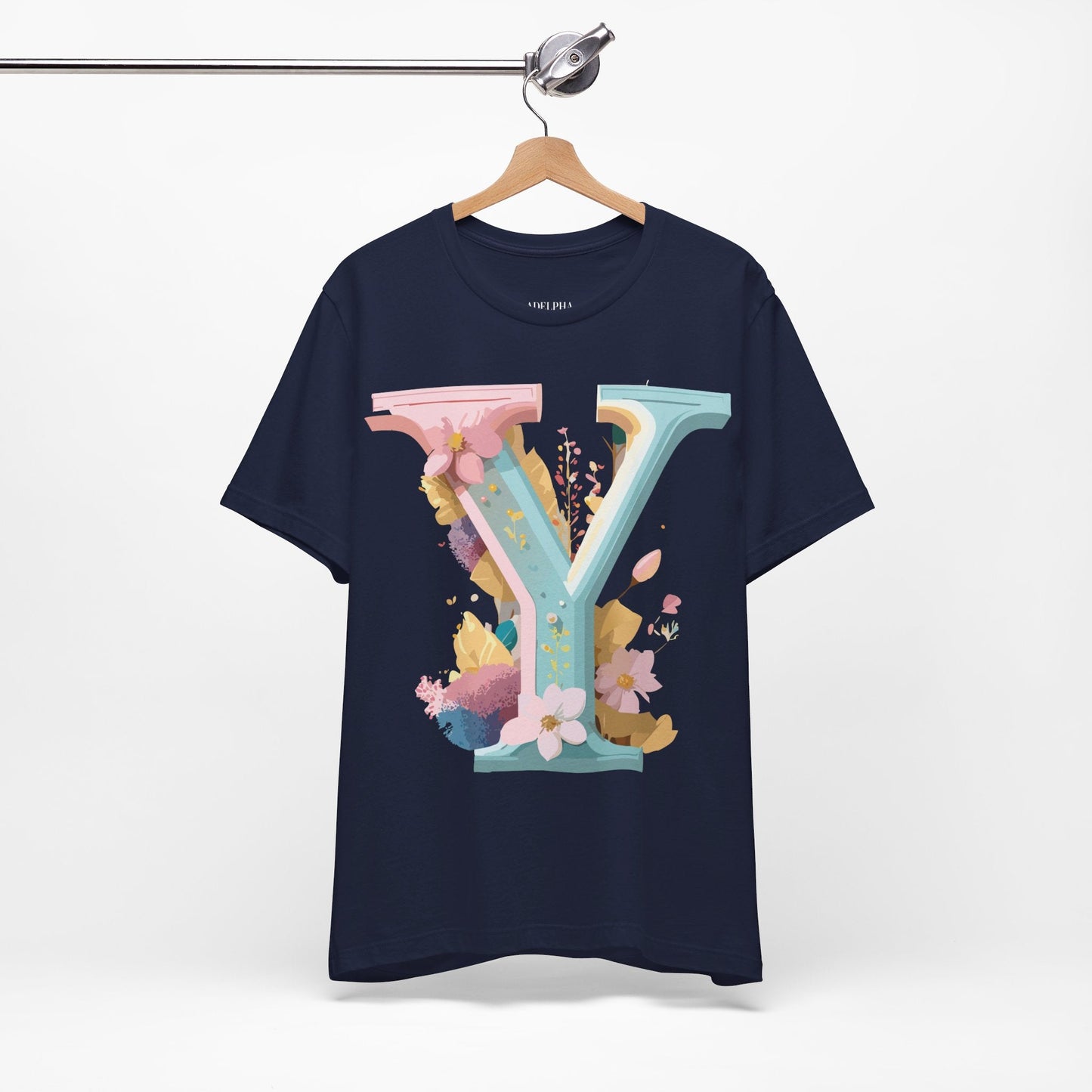 Letter Y Shirt Unisex Graphic Tee Vintage Inspired Adelpha Artwork Short Sleeve Art Design