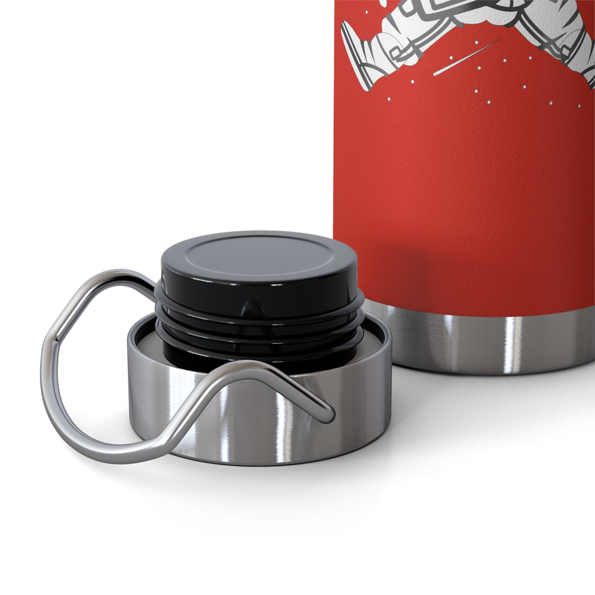 22oz Copper Insulated Water Bottle with Cartoon Design - CV54