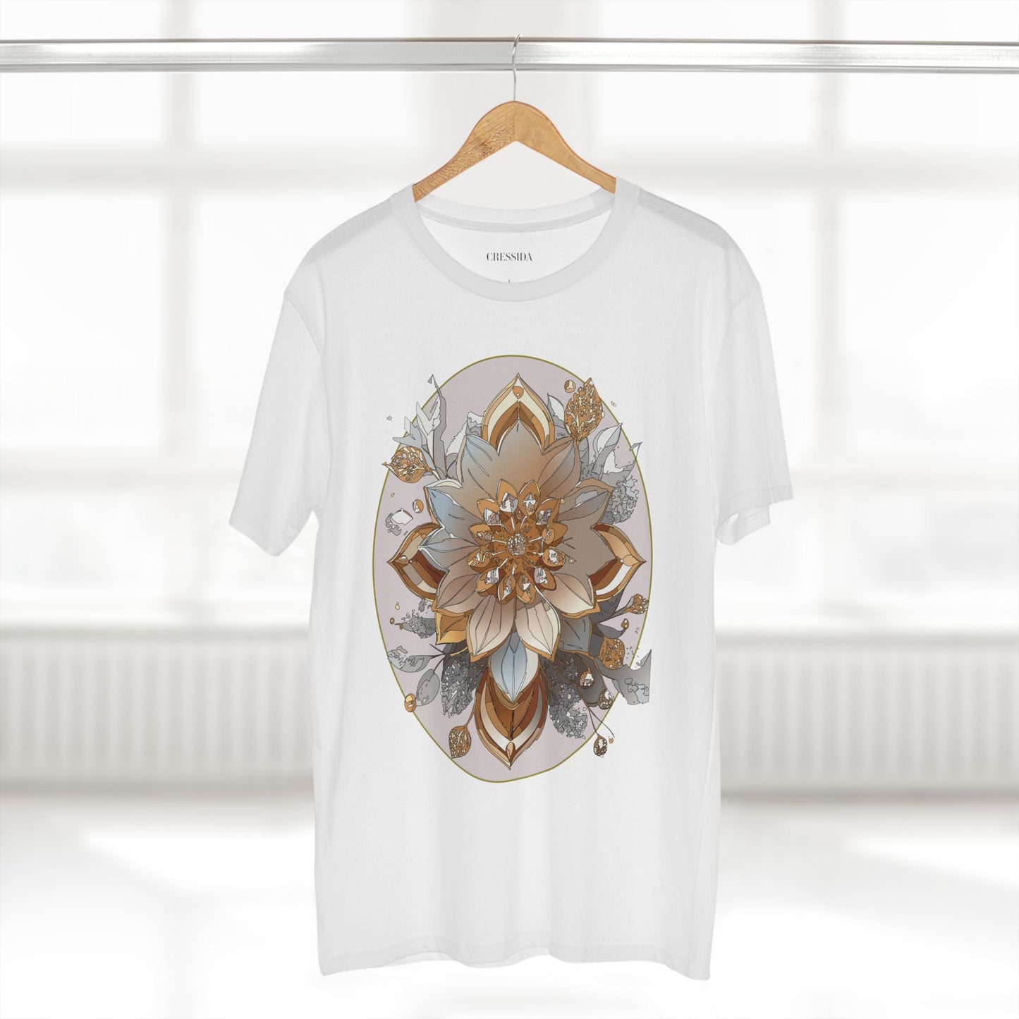 Floral Graphic T-Shirt Unisex 100 Cotton Art Design with Antique Flowers Tee 25