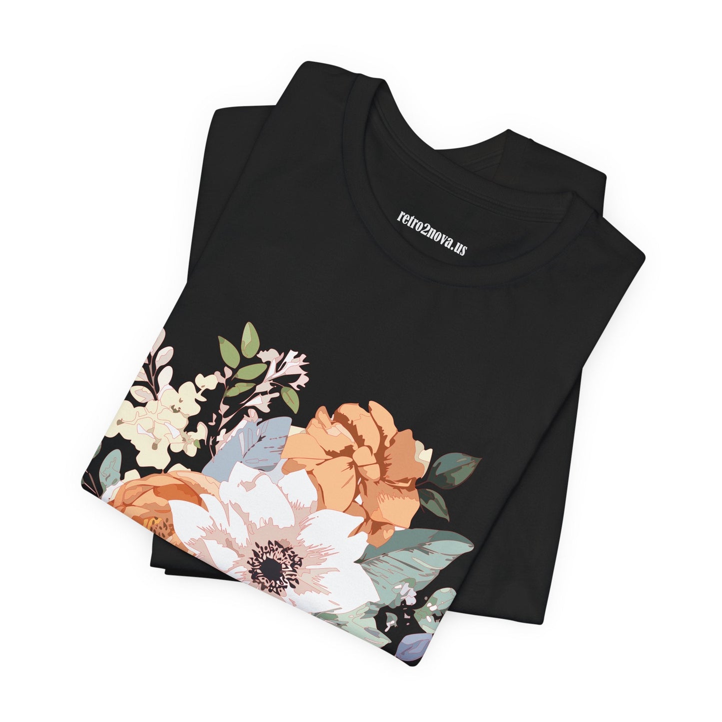Unisex Floral Shirt Jersey Short Sleeve Tee Lightweight Breathable Flowers Collection Retro2Nova