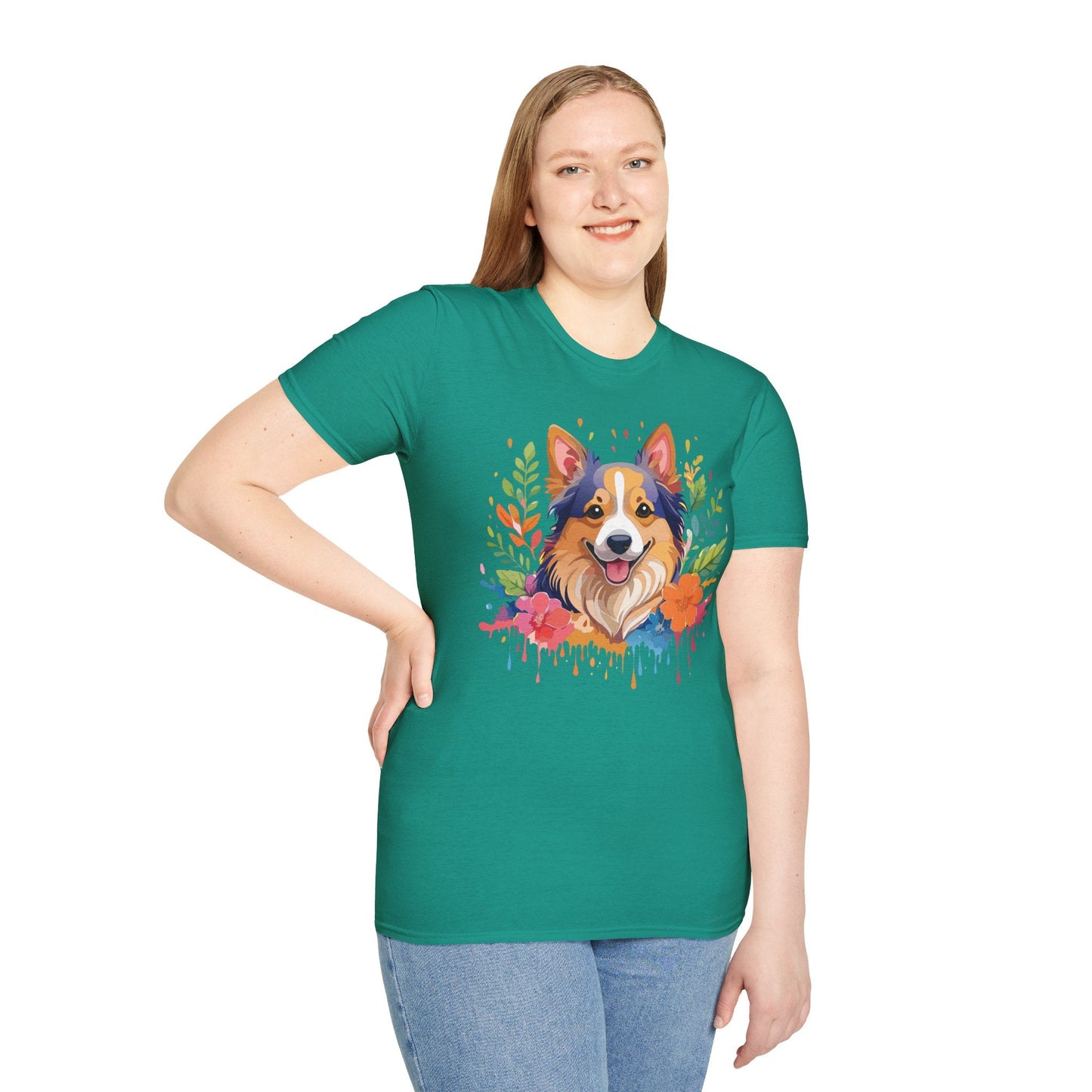 Dog Shirt Unisex Animal Tee Softstyle Gildan 64000 Cotton Tee