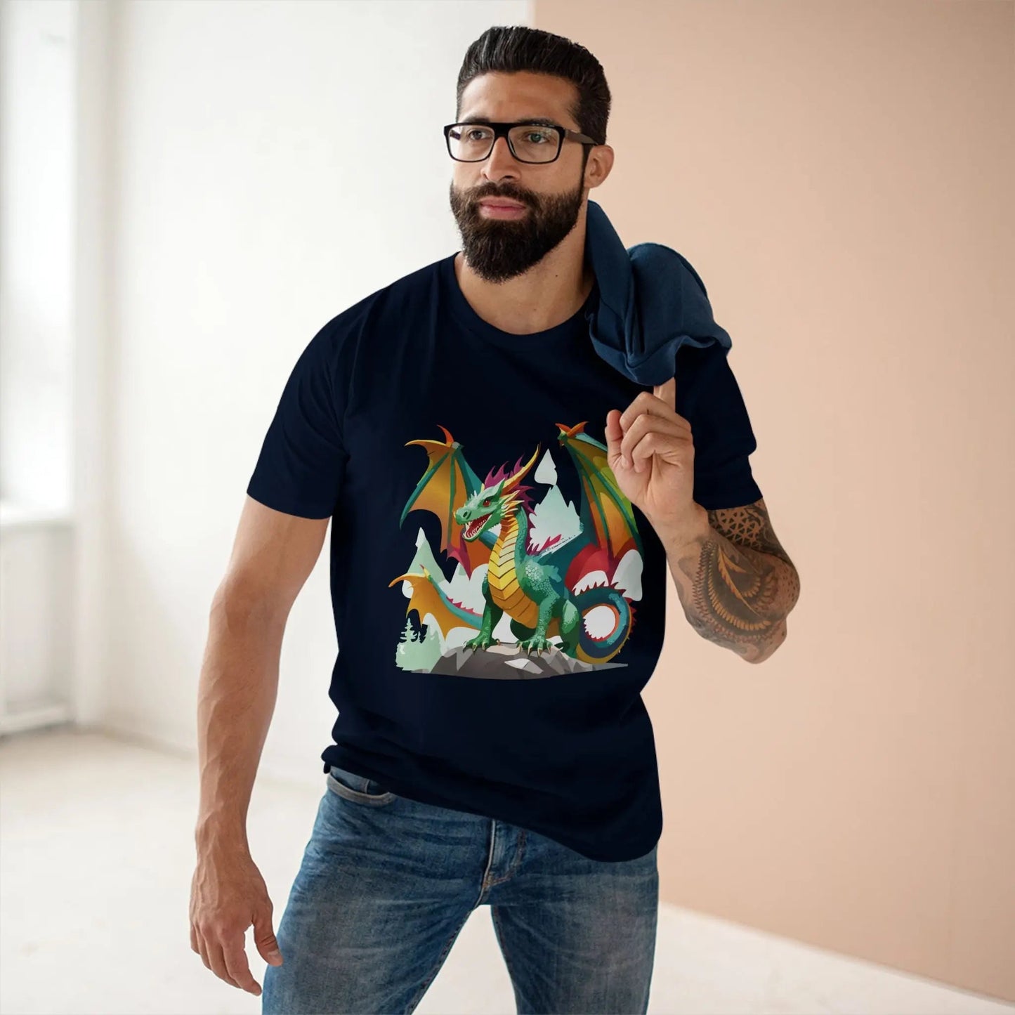 Dragon Graphic Unisex 100 Cotton Staple Tee 27