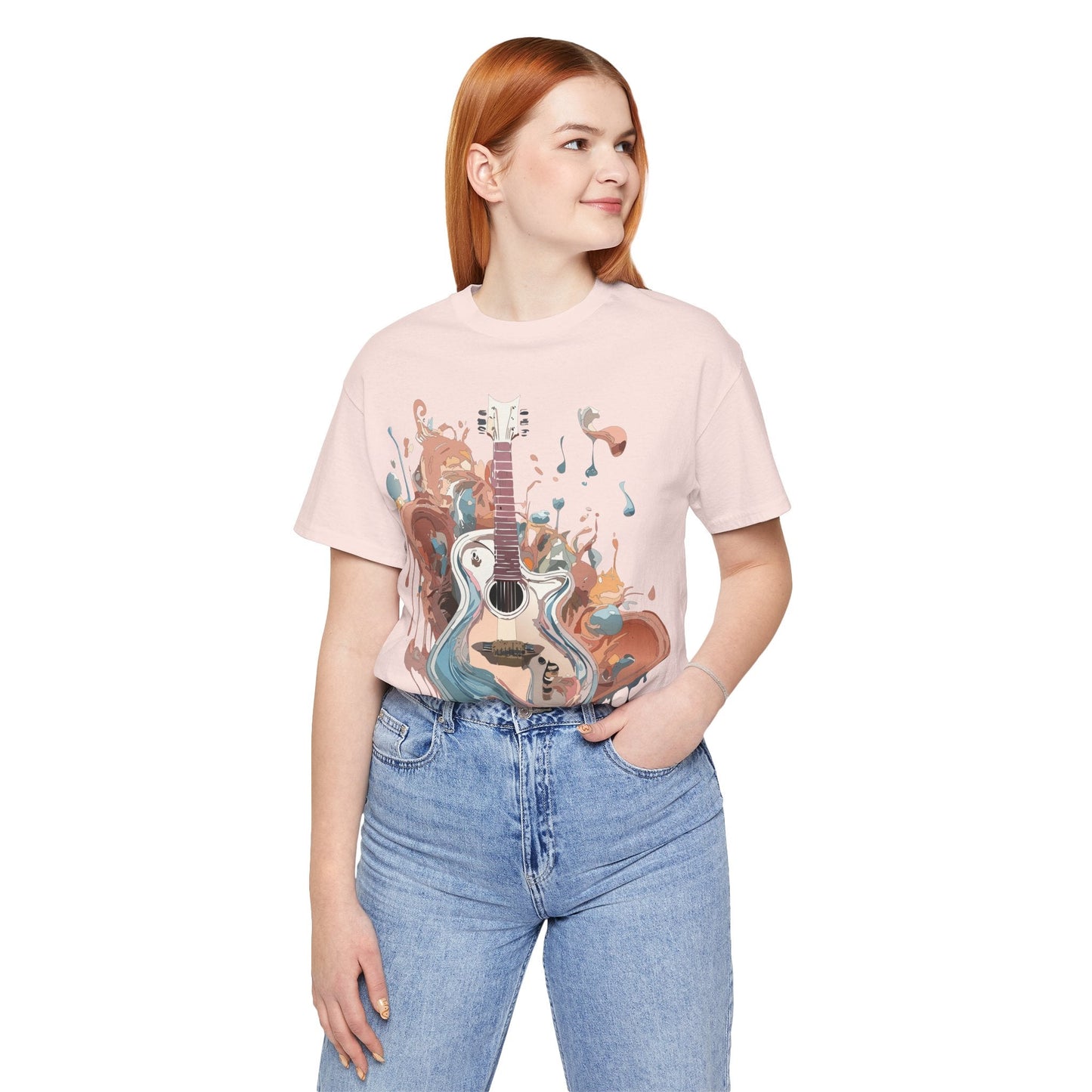 Music Graphic Unisex 100 Cotton Vintage Art with Musical Elements Tee 56