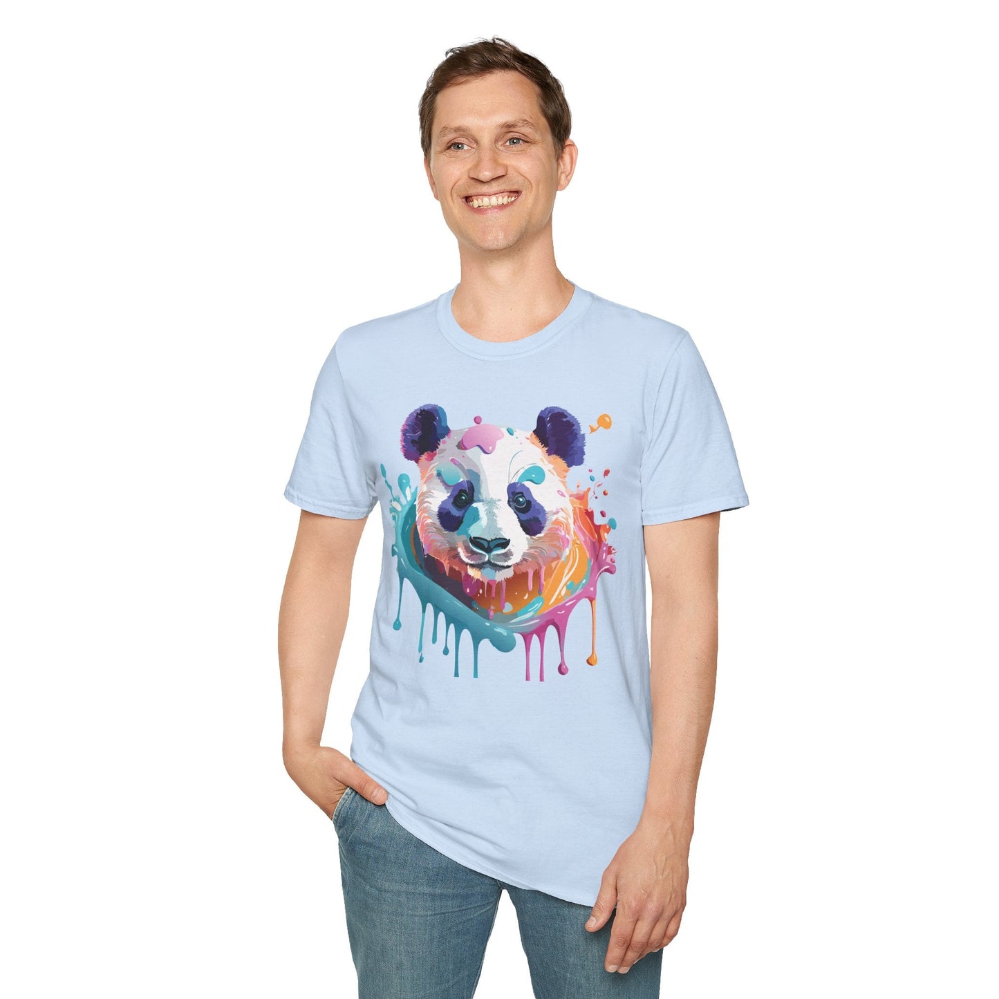Panda Shirt T Shirt Softstyle 64000 Gildan 100 Percent Ring Spun Cotton Comfortable Animal Tee