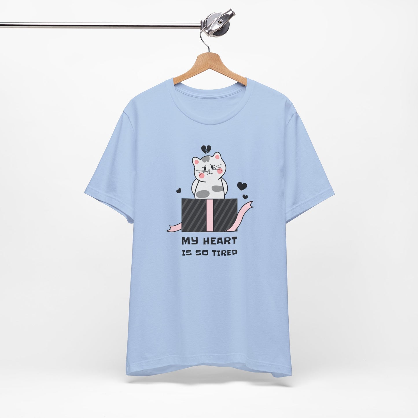 Cat Heart T-Shirt, Love T-Shirt, Tee Shirts with Animals, Valentine Day Shirt 16