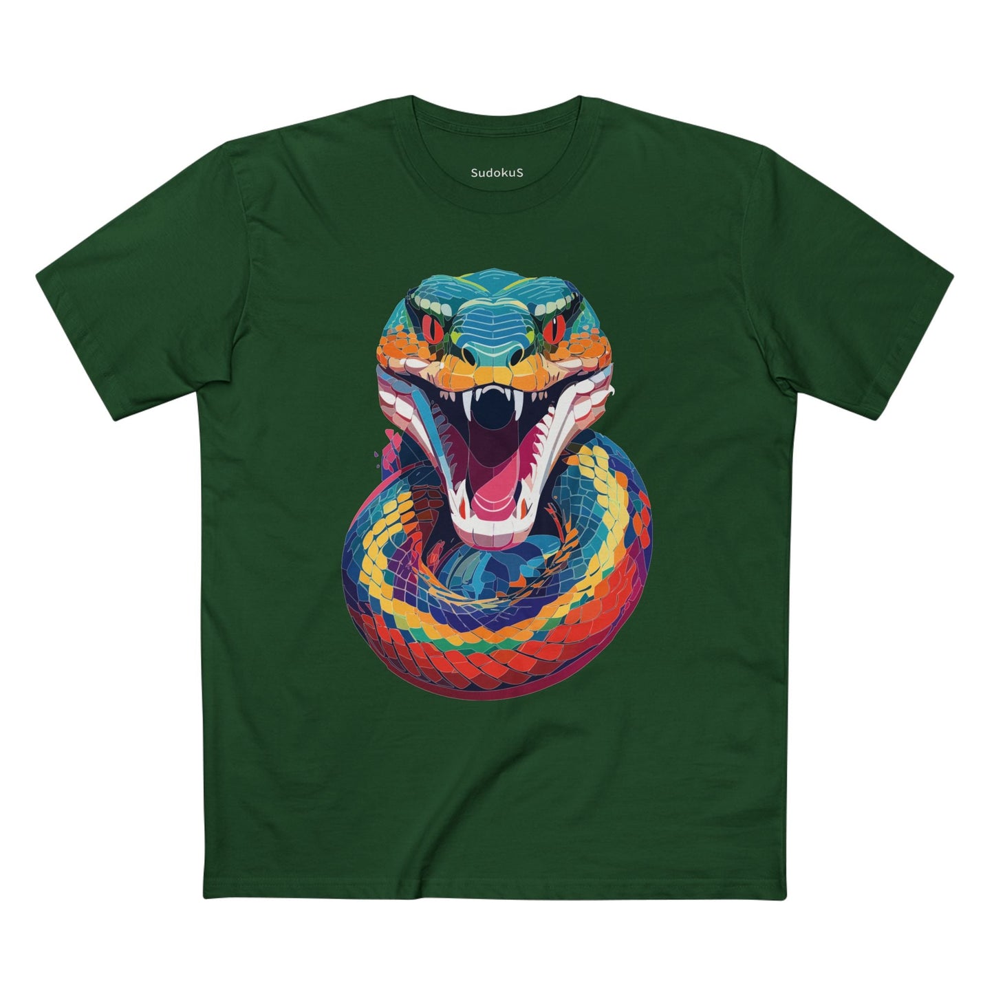 Snake Graphic Unisex 100 Cotton Staple Tee with Animal Design Artwork 3