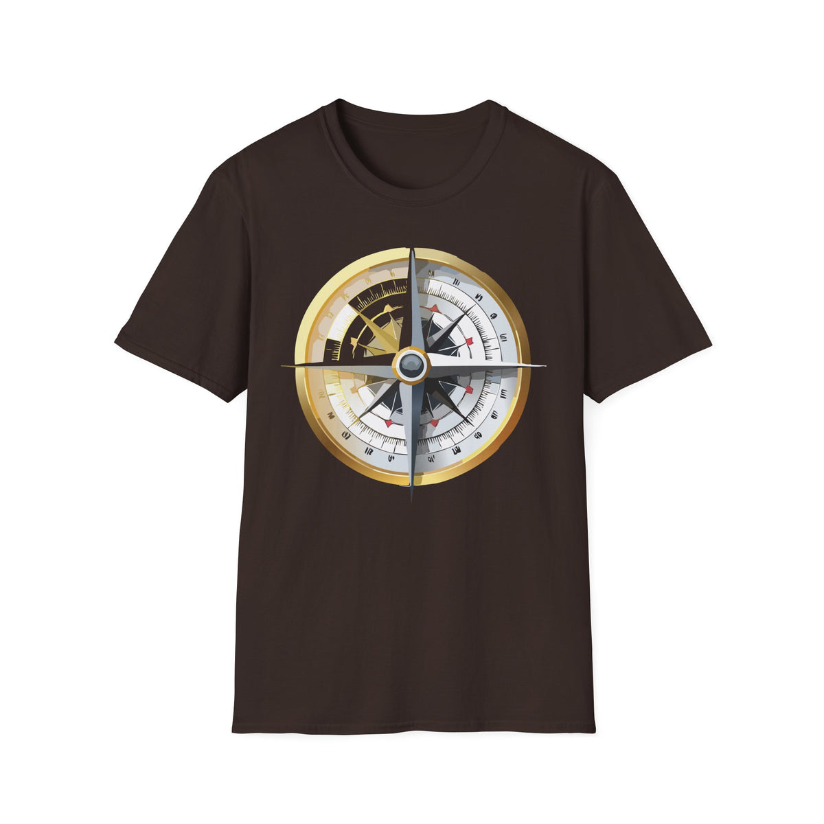 Nautical Compass Graphic T-Shirt | Vintage Explorer Graphic Design Unisex 100 Cotton Gildan T-Shirt