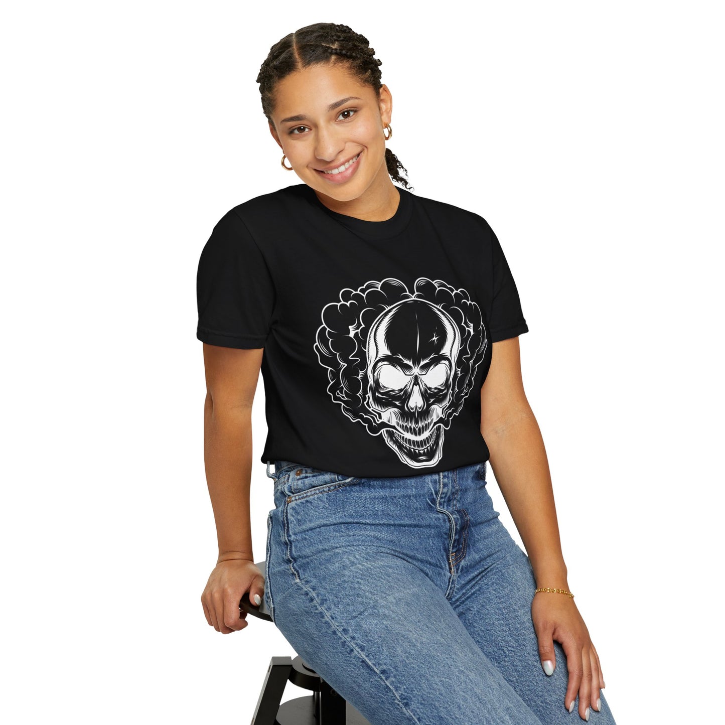 Unisex Cotton Tee Shirt with Skull