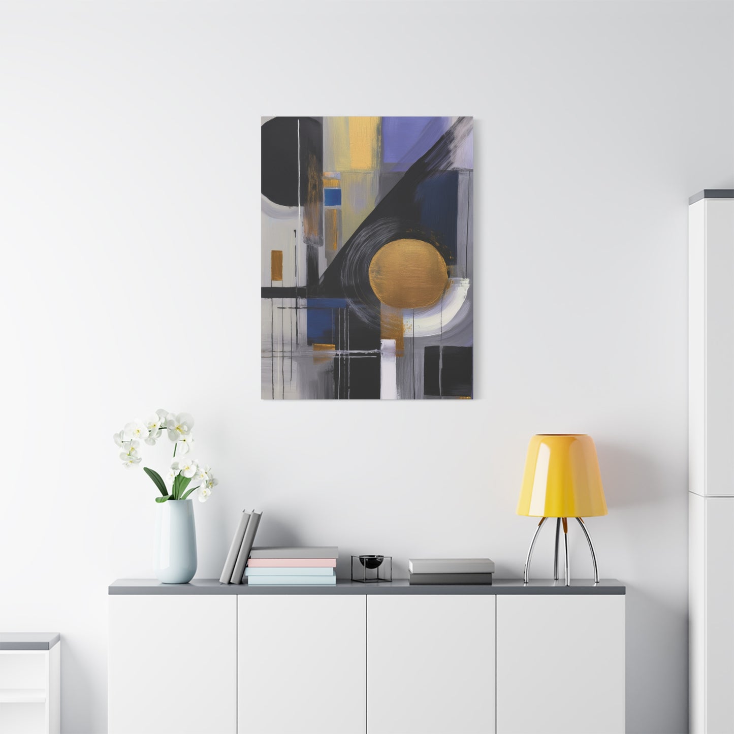 Purple Abstract Painting Print Canvas 20x24,20x30,24x30, 24x32,24x36,30x40, 32x48,36x48,40x60 Pine-Wood Inner Frame ABS-32