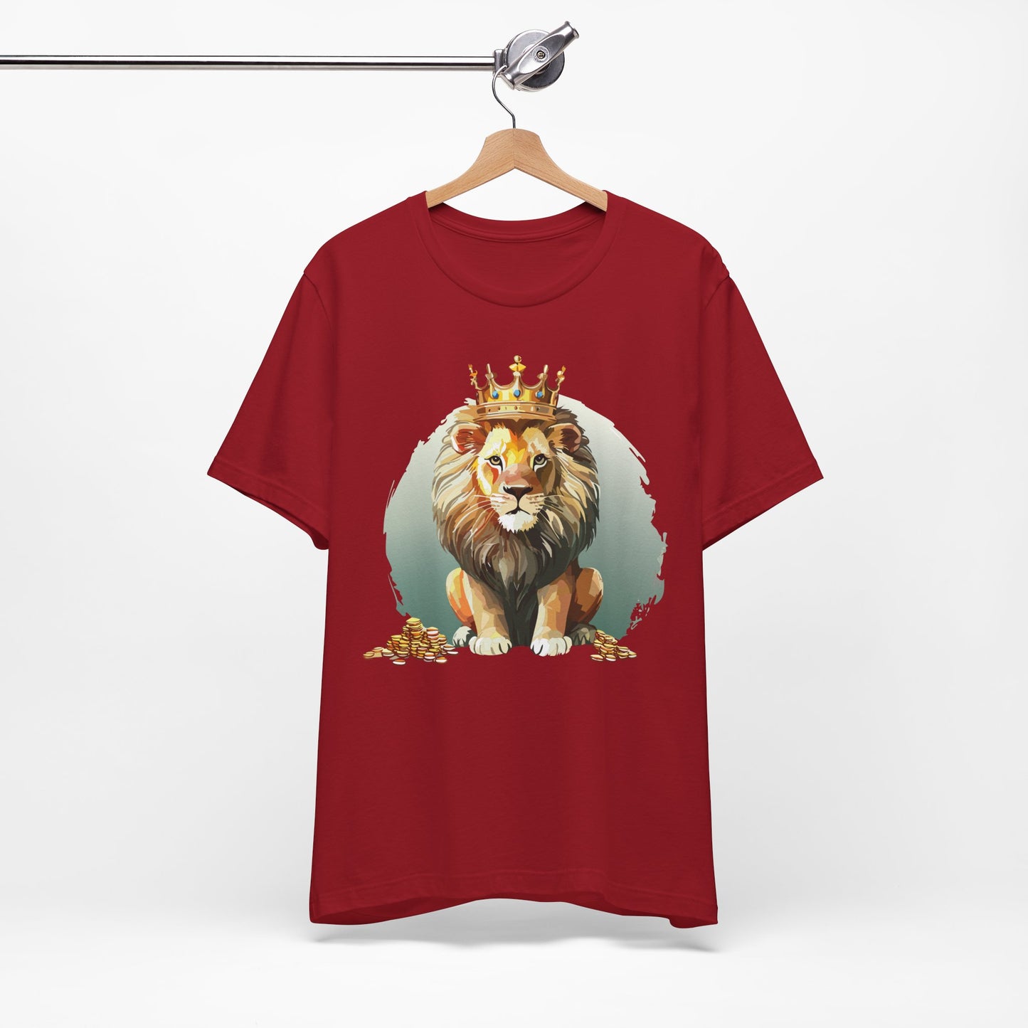 Regal Lion Short Sleeve Tee, Animal Shirt, Lion Tee, Unisex Top, Birthday Gift, Shirt with Animal design