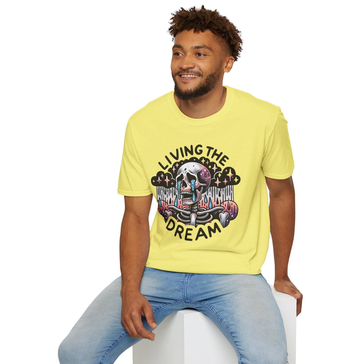 Unisex Skull Shirt Skeleton Design Gildan Softstyle 64000 Short Sleeve T Shirt For Everyday Comfort