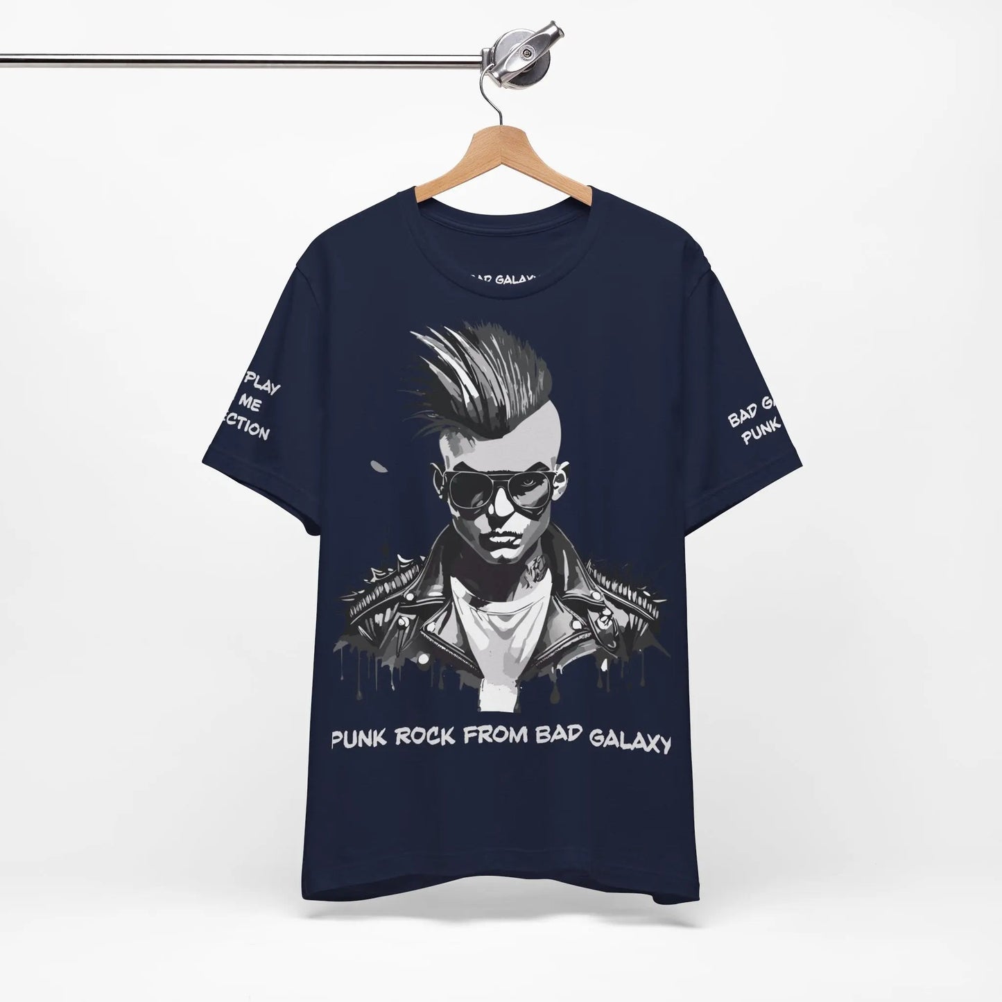 Punk Rock Tee Shirt From Bad Galaxy Made To Order 100 Percent Cotton USA Eco Friendly Inks